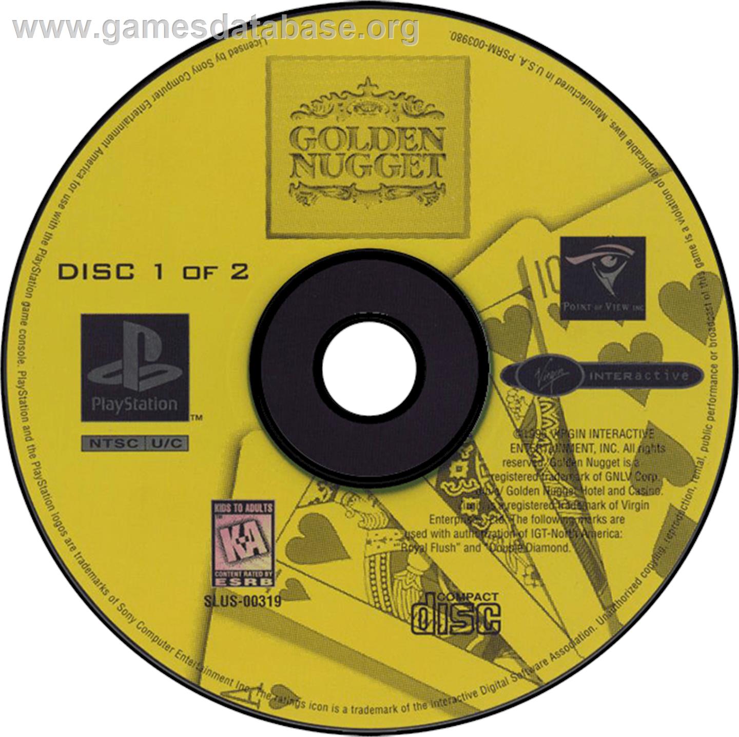 Golden Nugget - Sony Playstation - Artwork - Disc