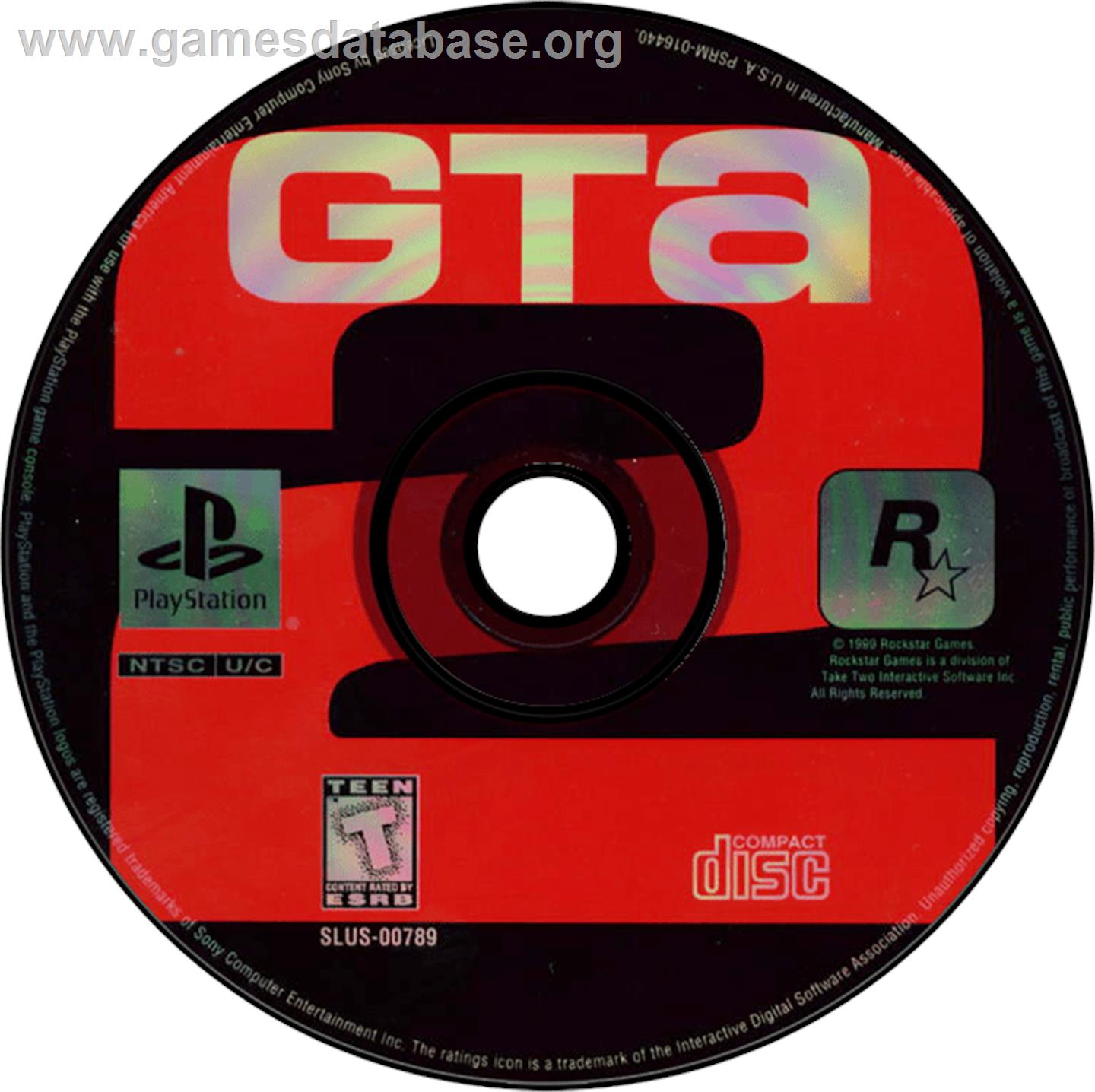 Grand Theft Auto 2 - Sony Playstation - Artwork - Disc