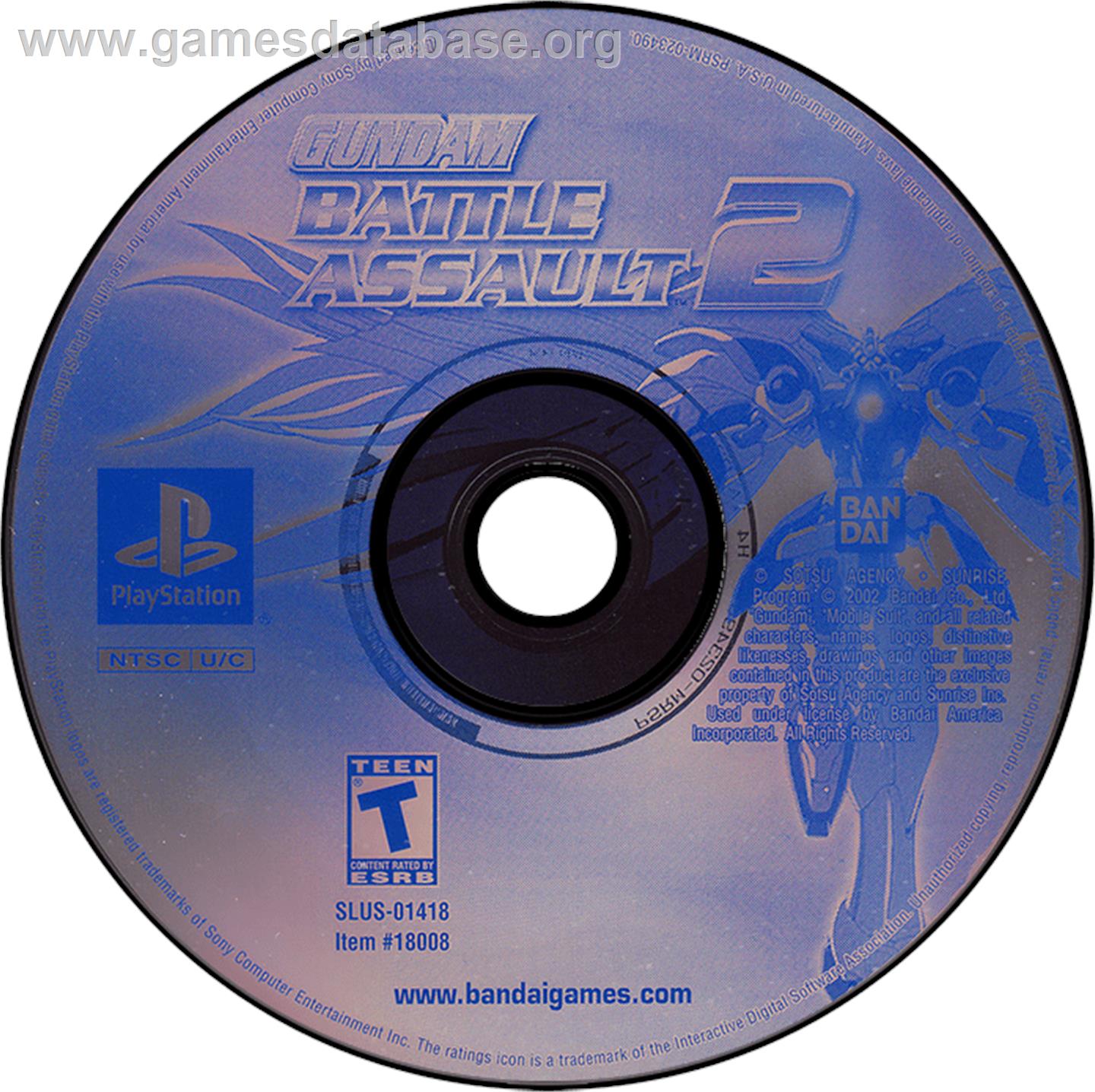 Gundam Battle Assault 2 - Sony Playstation - Artwork - Disc