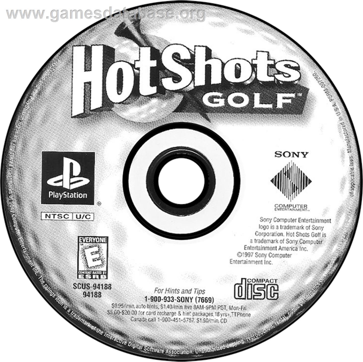 Hot Shots Golf - Sony Playstation - Artwork - Disc