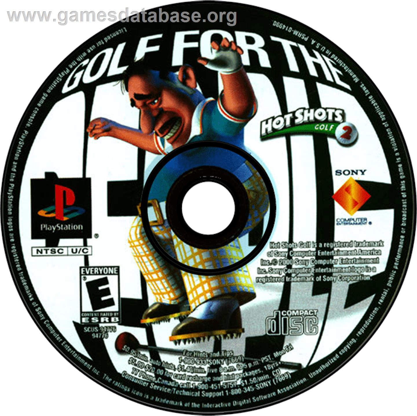 Hot Shots Golf 2 - Sony Playstation - Artwork - Disc