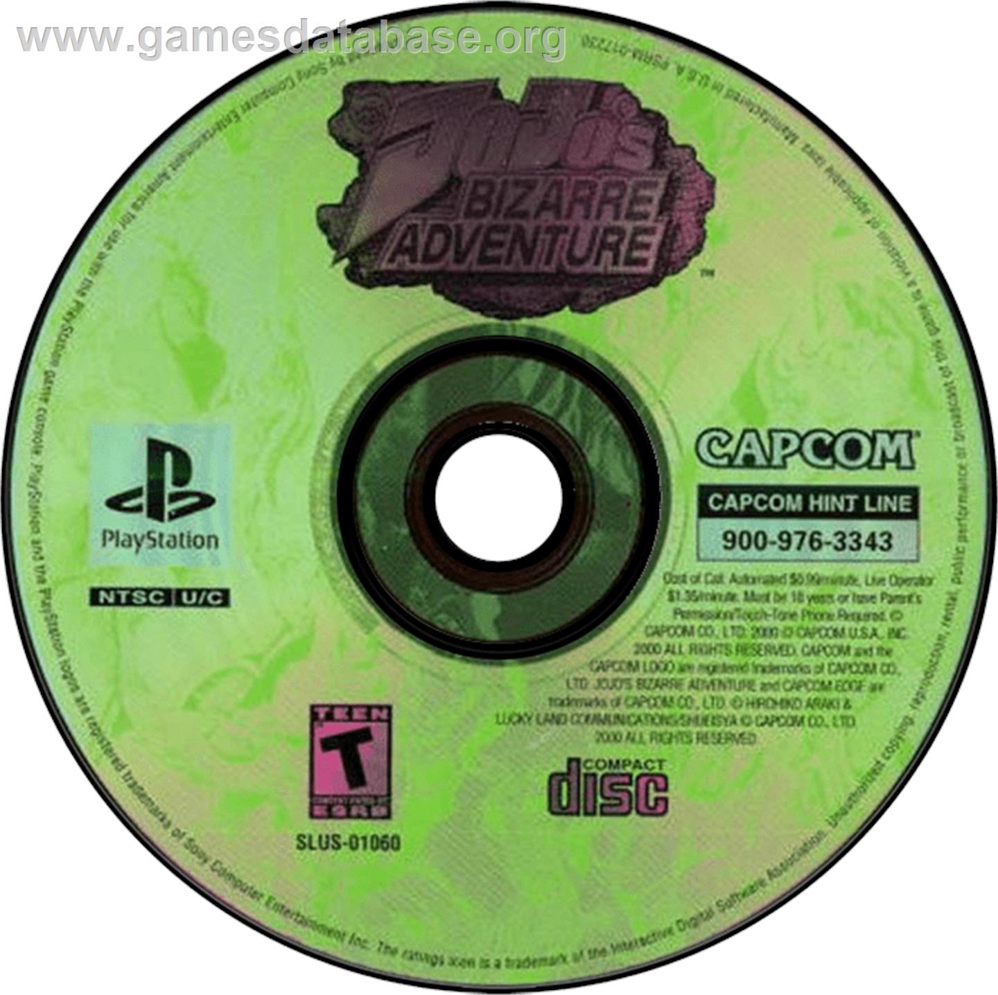 JoJo's Bizarre Adventure - Sony Playstation - Artwork - Disc