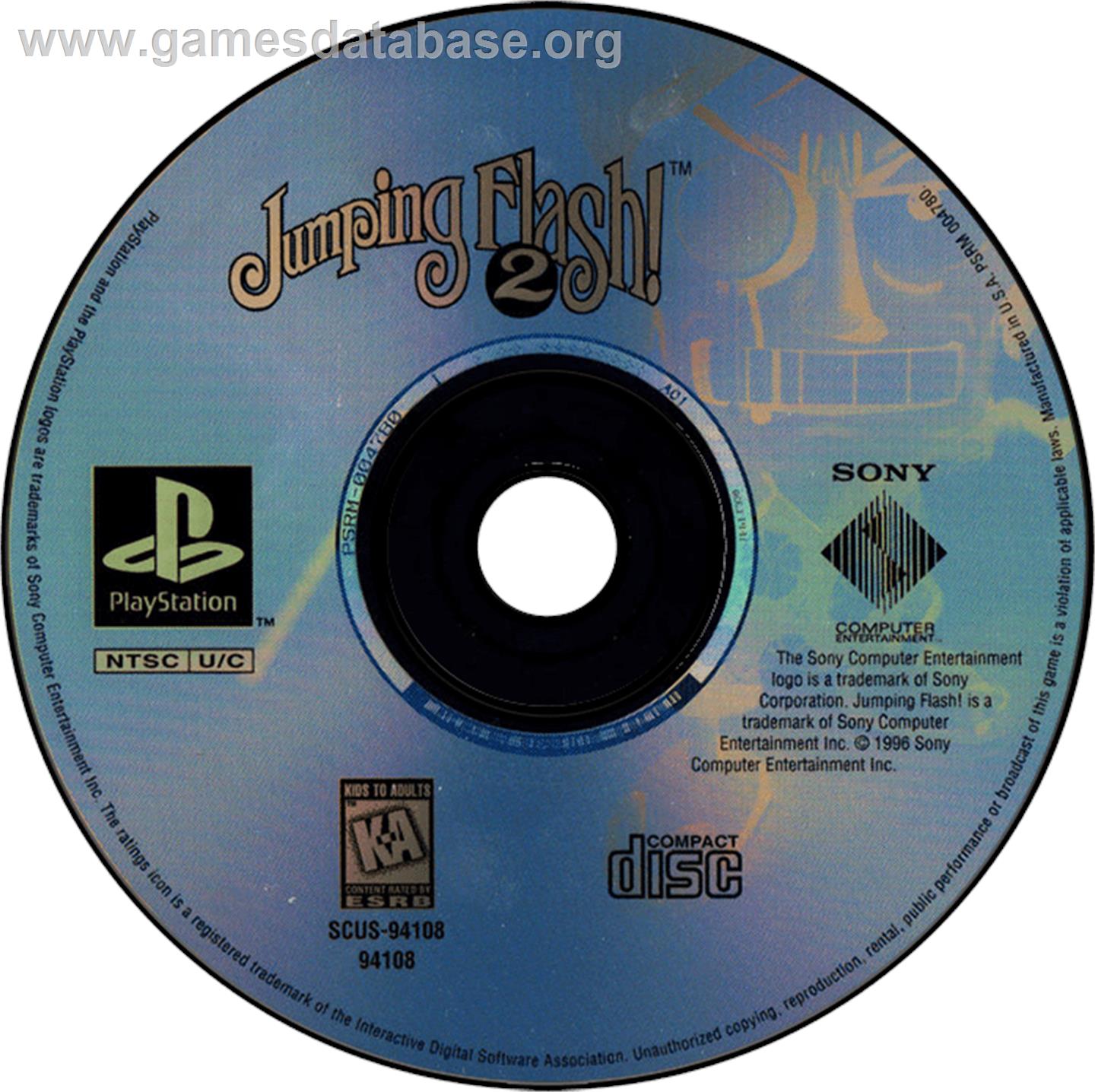 Jumping Flash! 2 - Sony Playstation - Artwork - Disc