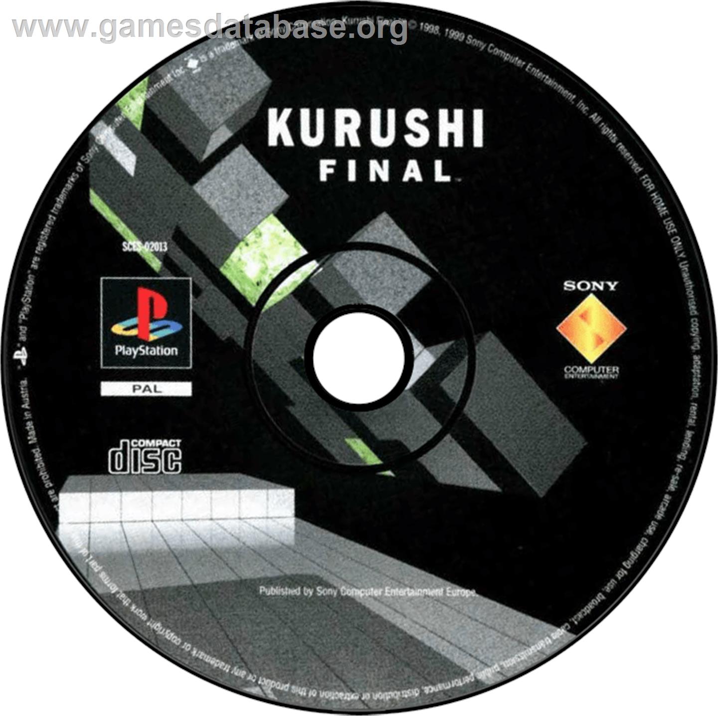Kurushi Final - Sony Playstation - Artwork - Disc