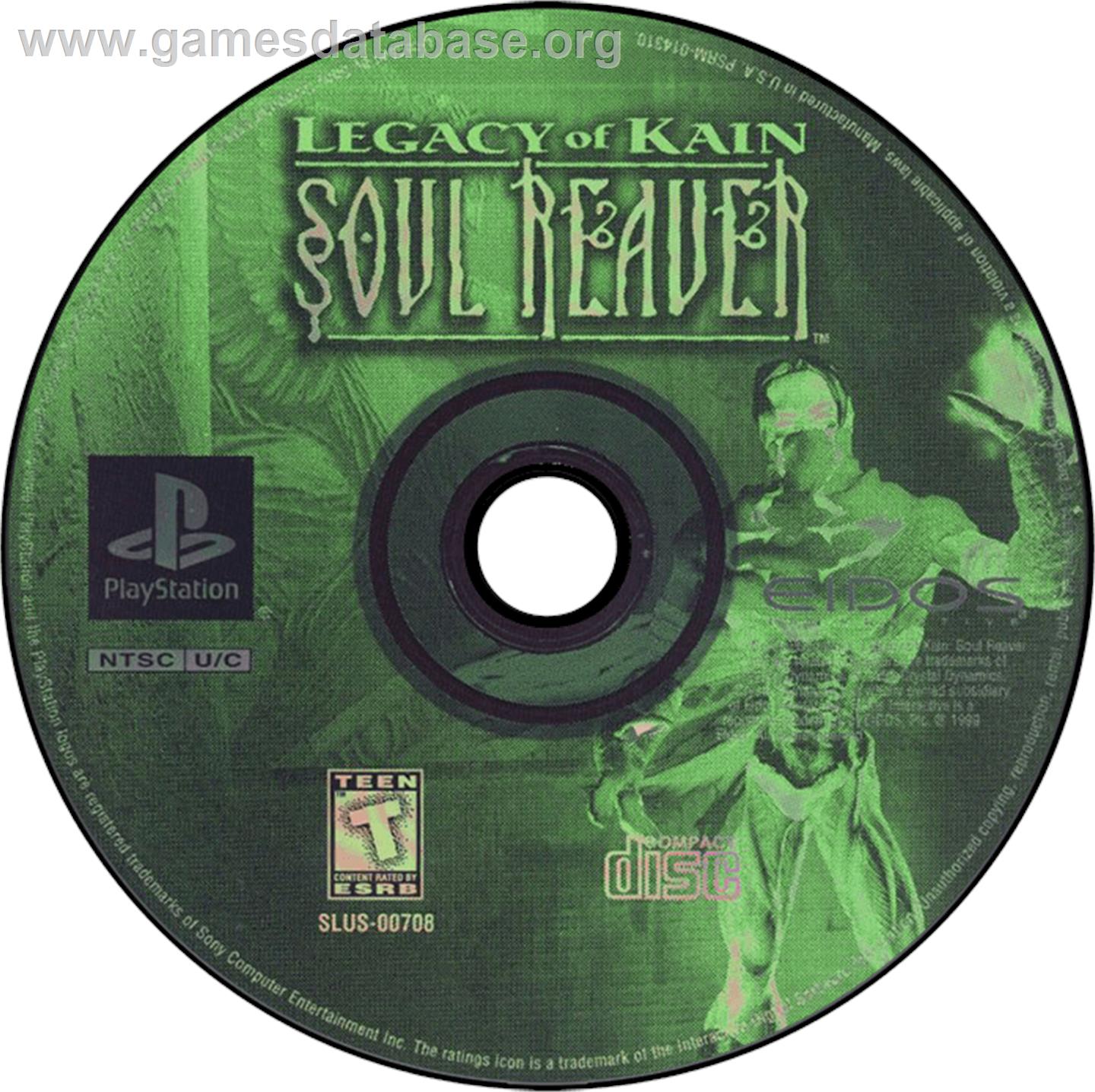 Legacy of Kain: Soul Reaver - Sony Playstation - Artwork - Disc