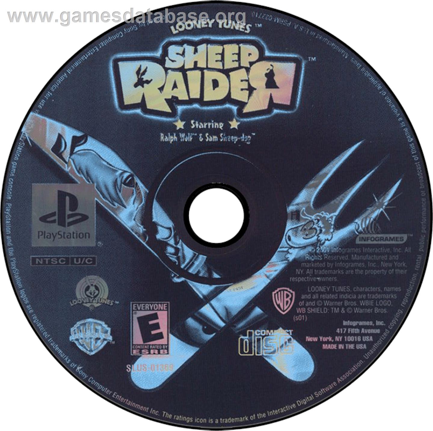 Looney Tunes: Sheep Raider - Sony Playstation - Artwork - Disc