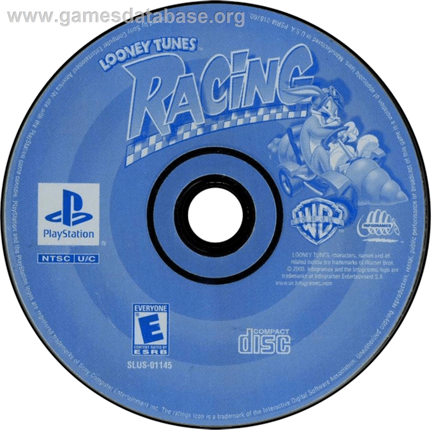 Looney Tunes Racing - Sony Playstation - Artwork - Disc
