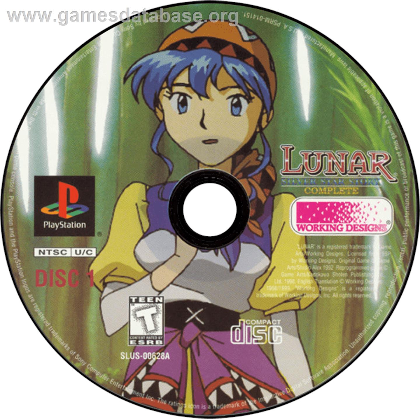 Lunar: Silver Star Story Complete - Sony Playstation - Artwork - Disc