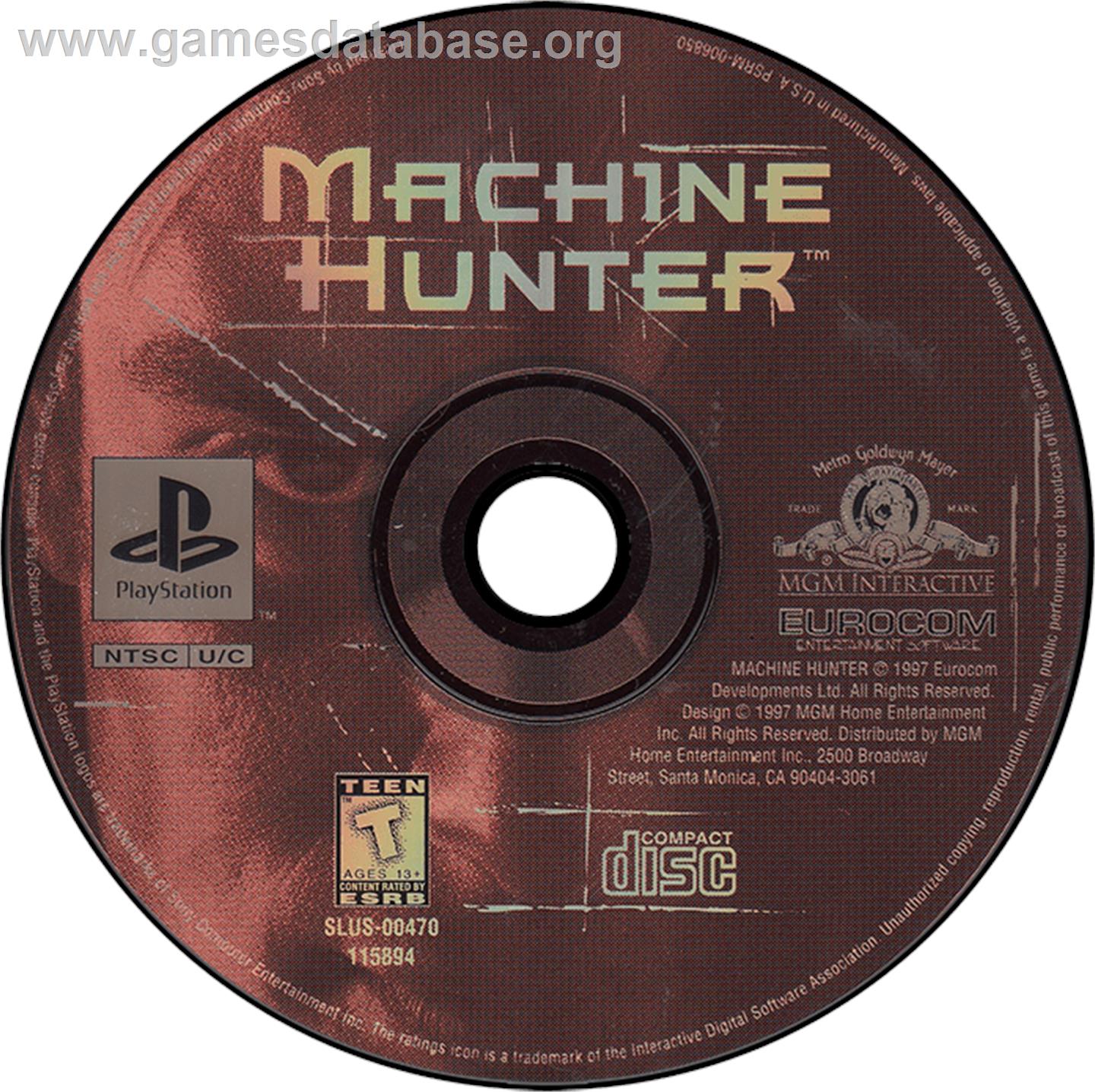 Machine Hunter - Sony Playstation - Artwork - Disc