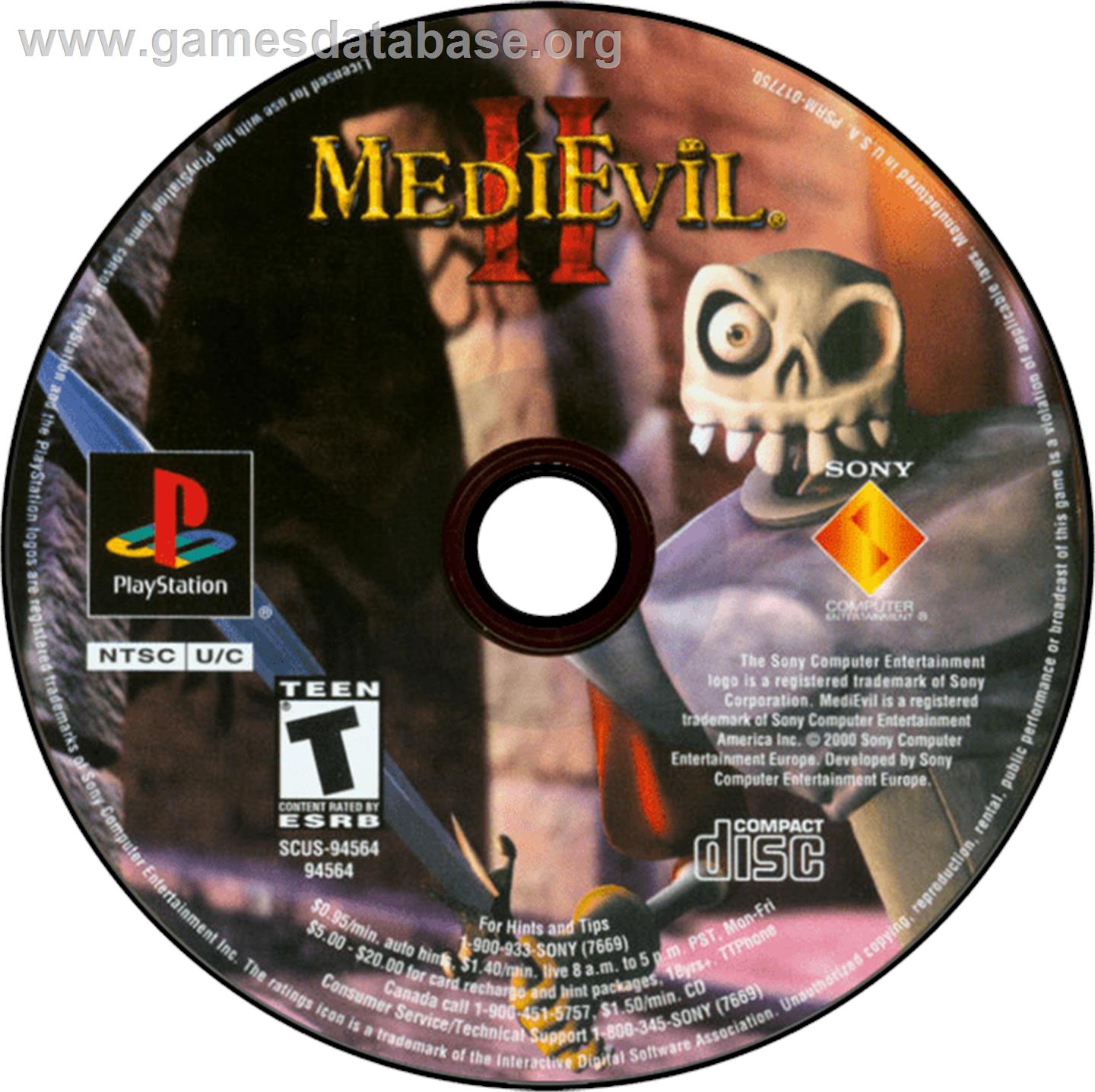 MediEvil II - Sony Playstation - Artwork - Disc
