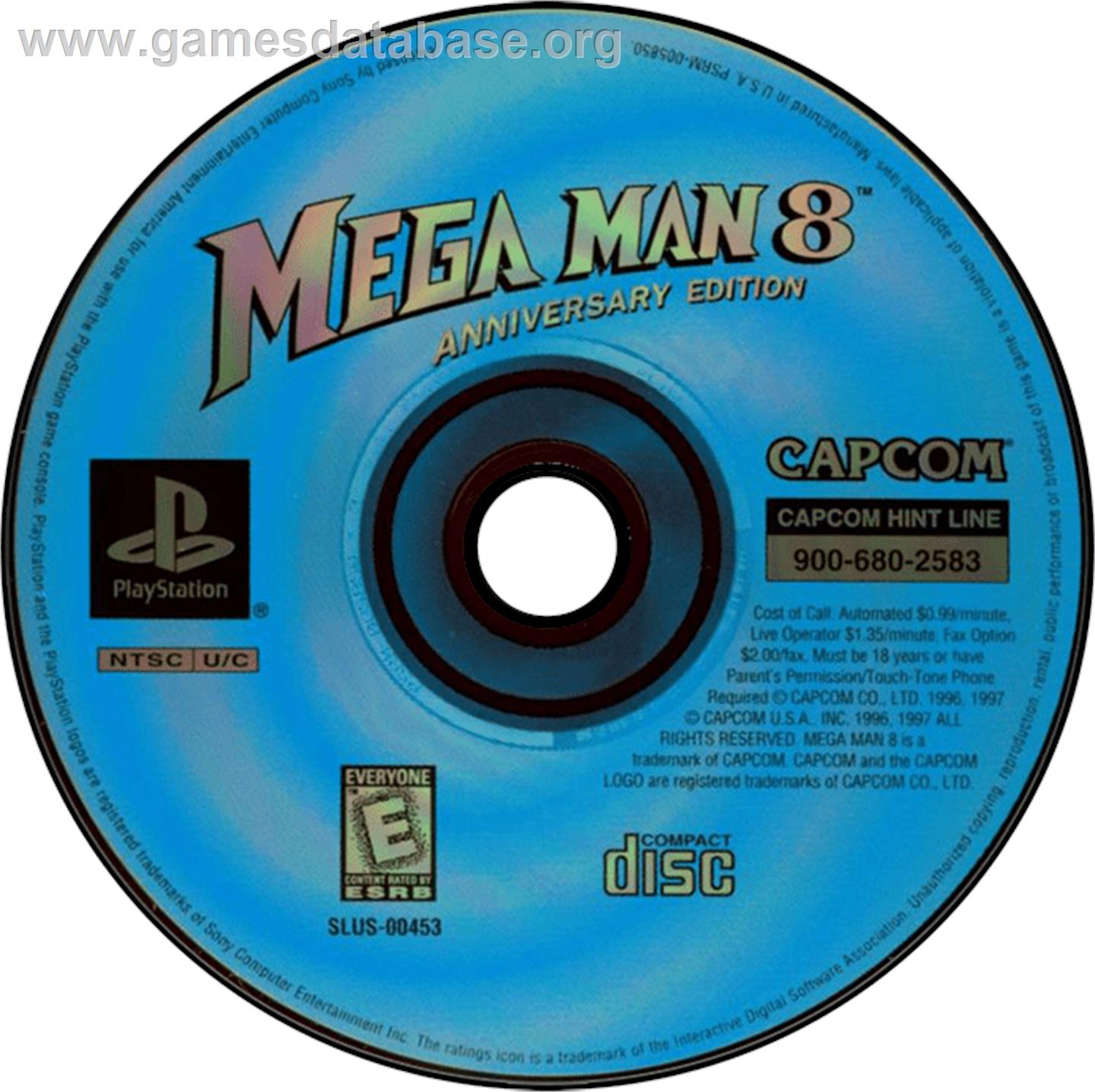 Mega Man 8: Anniversary Edition - Sony Playstation - Artwork - Disc