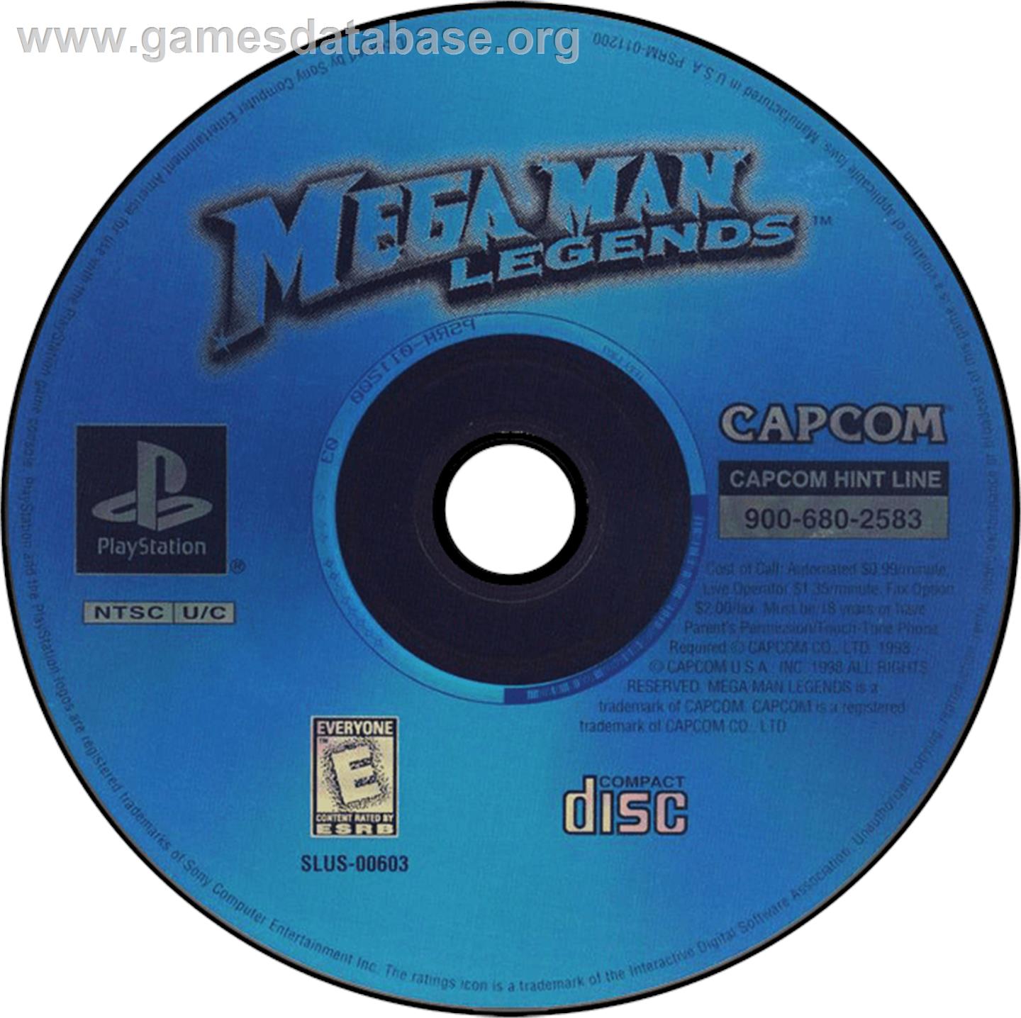 Mega Man Legends - Sony Playstation - Artwork - Disc