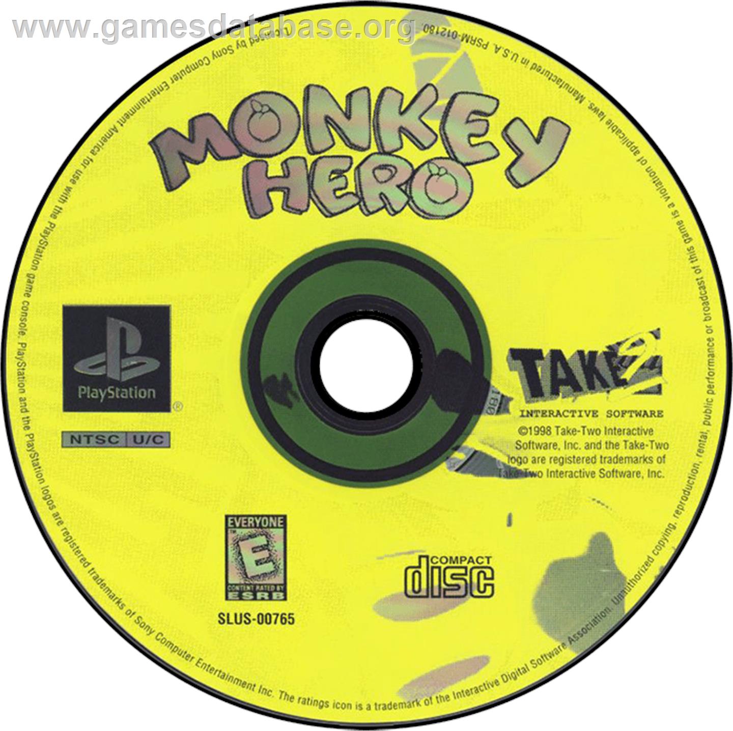 Monkey Hero - Sony Playstation - Artwork - Disc