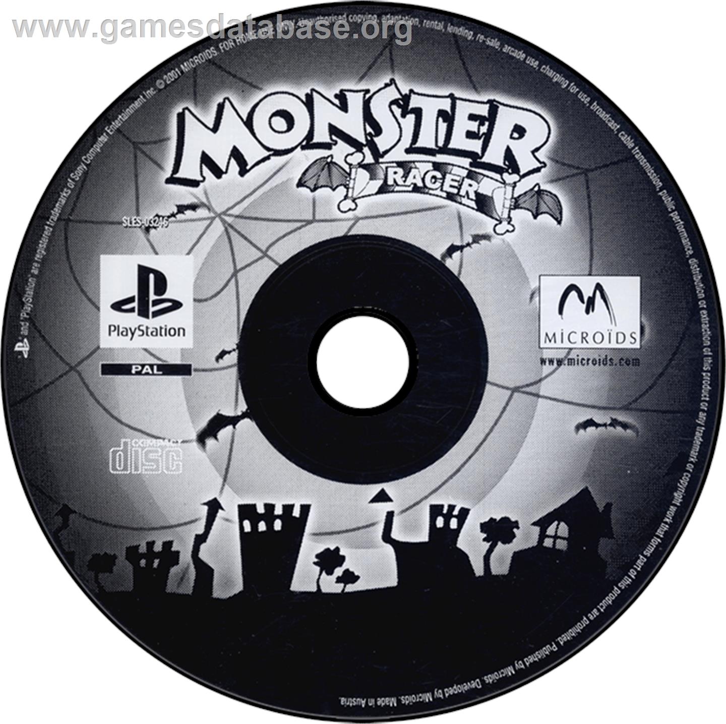Monster Racer - Sony Playstation - Artwork - Disc