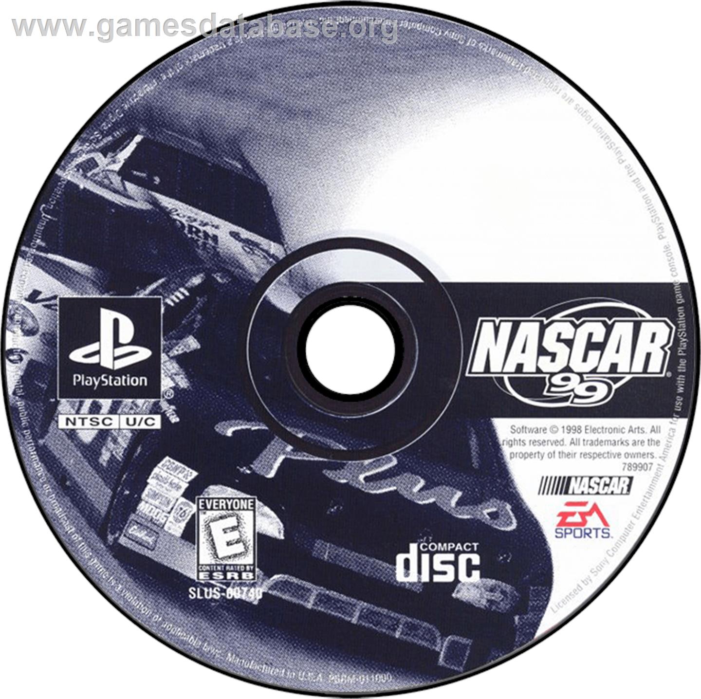 NASCAR 99 - Sony Playstation - Artwork - Disc