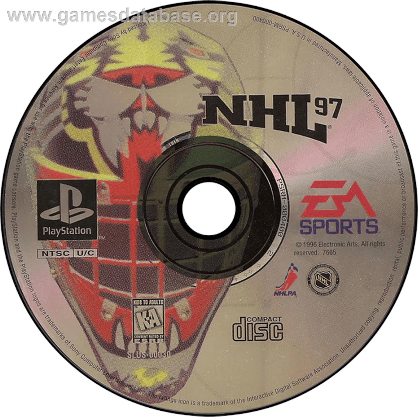 NHL 97 - Sony Playstation - Artwork - Disc