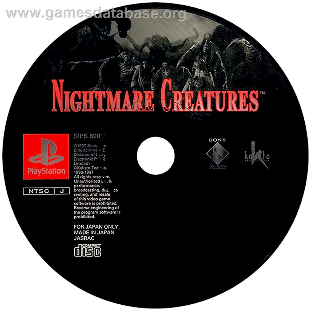 Nightmare Creatures - Sony Playstation - Artwork - Disc