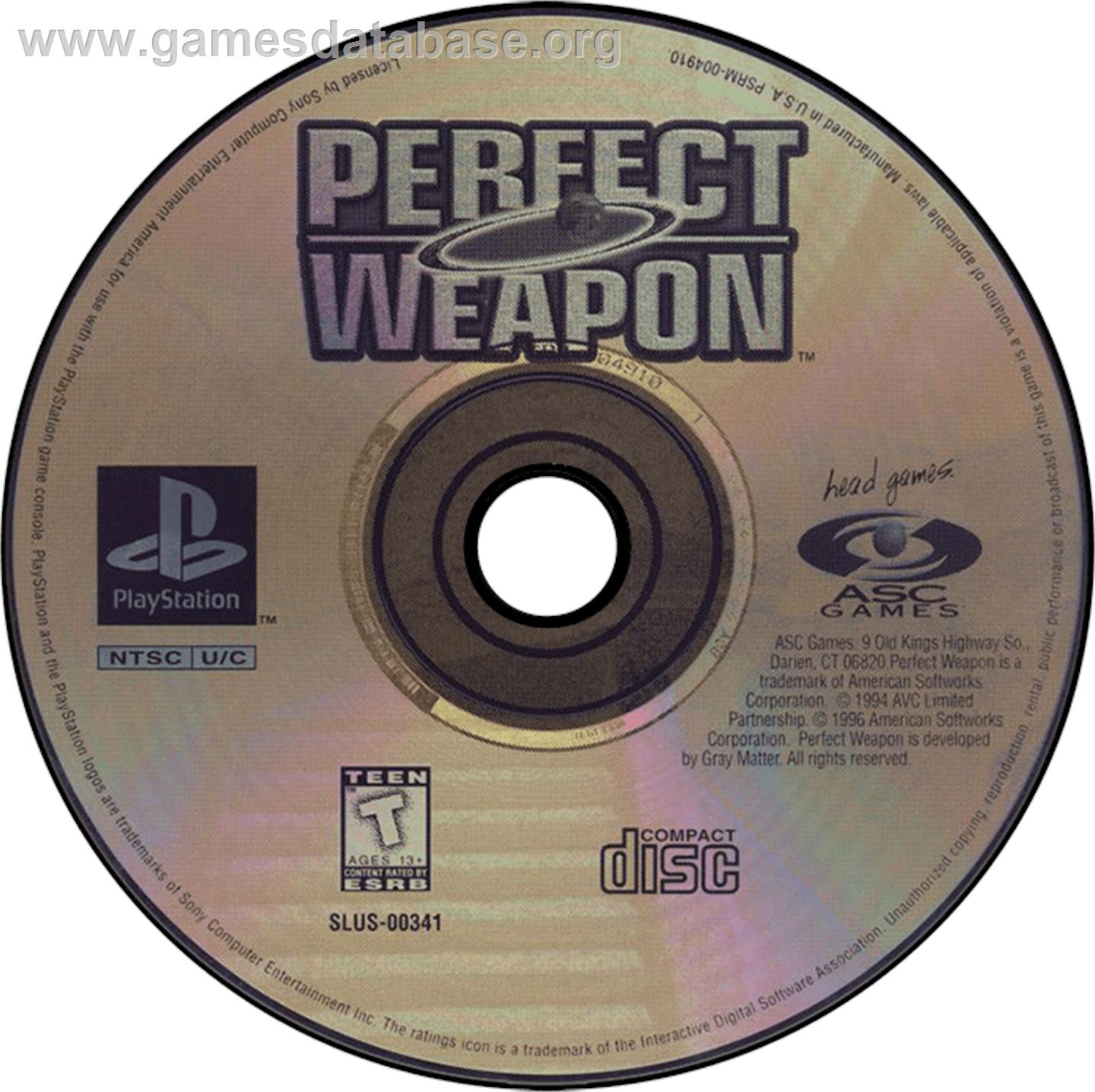 Perfect Weapon - Sony Playstation - Artwork - Disc