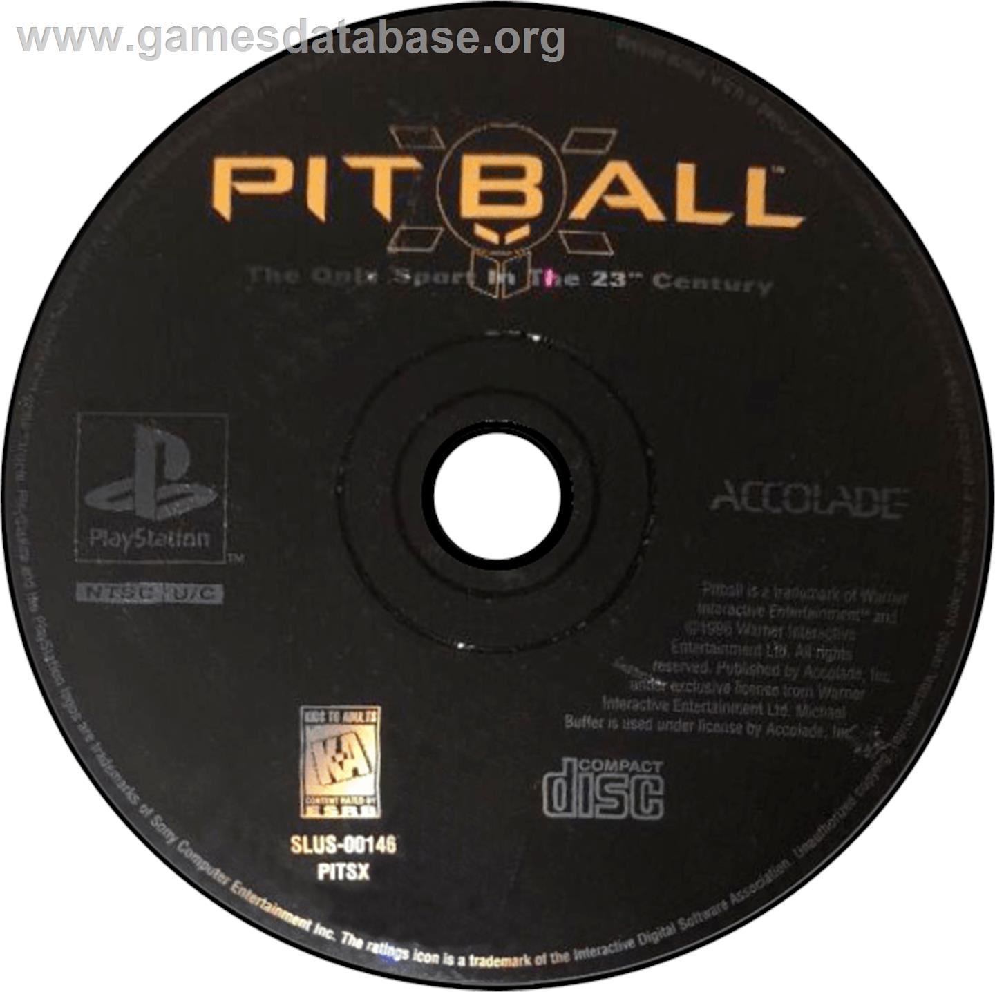 Pitball - Sony Playstation - Artwork - Disc