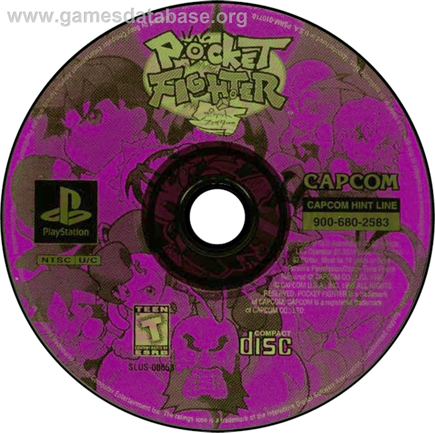 Pocket Fighter - Sony Playstation - Artwork - Disc
