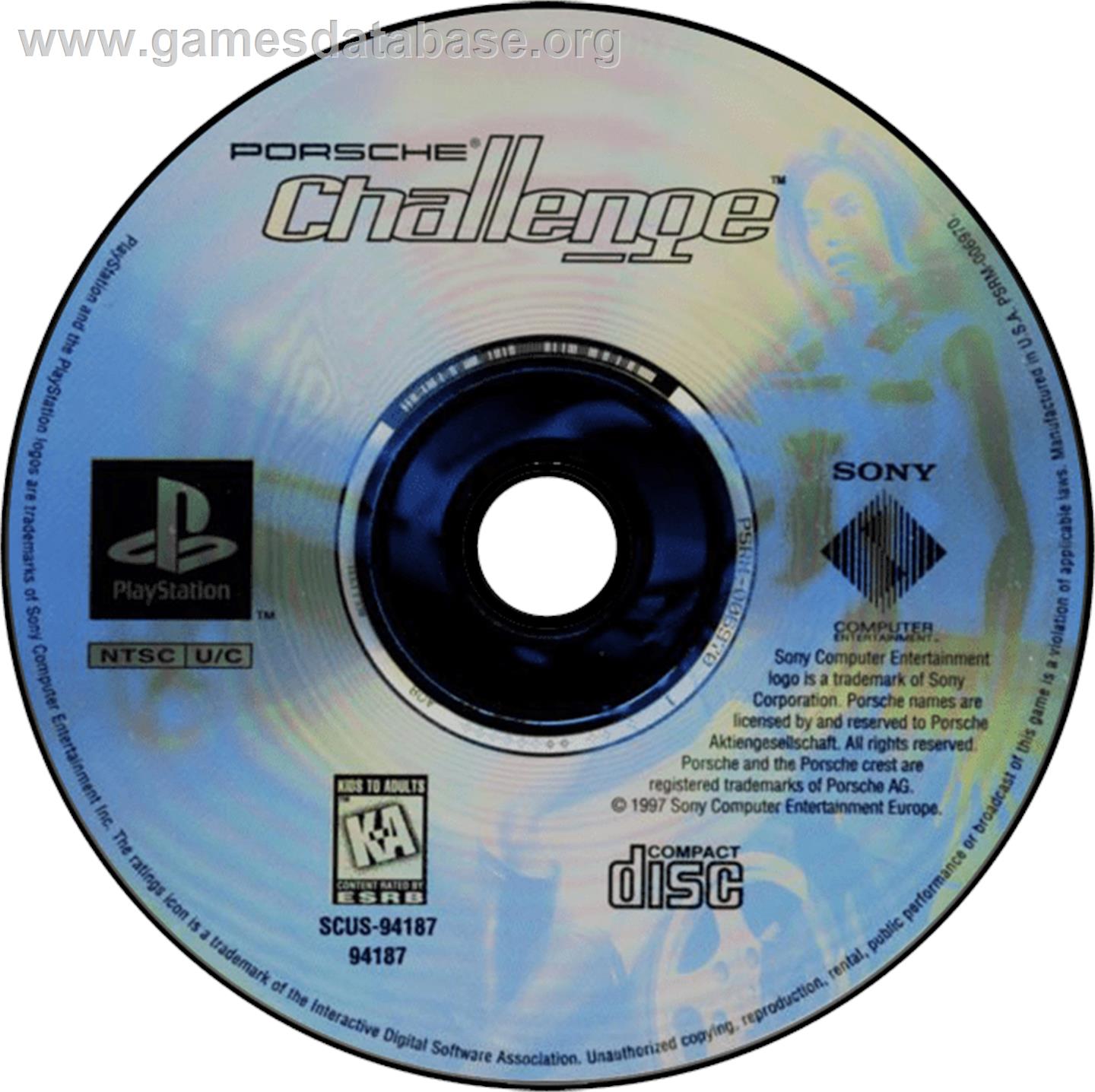 Porsche Challenge - Sony Playstation - Artwork - Disc