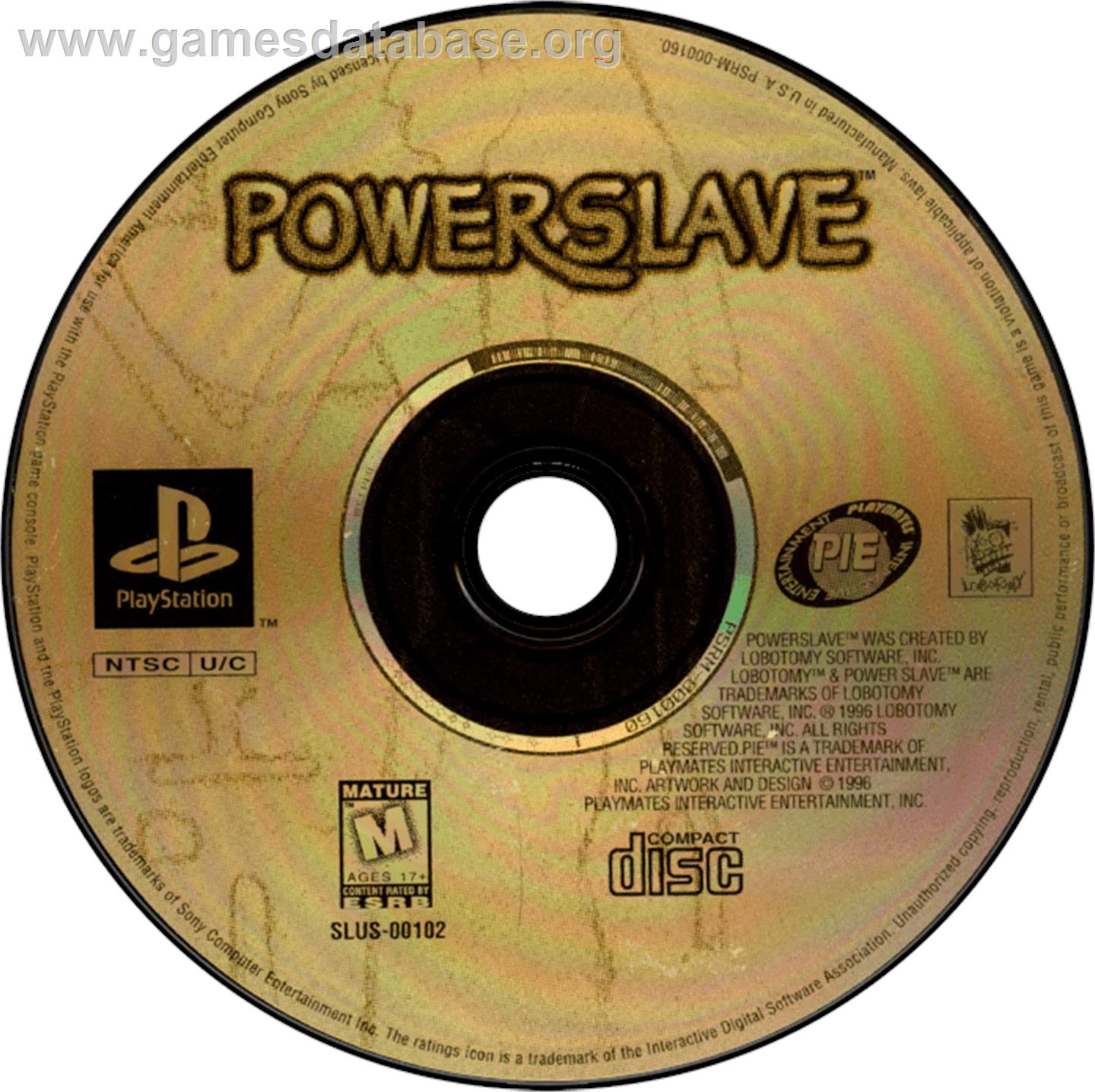 Powerslave - Sony Playstation - Artwork - Disc