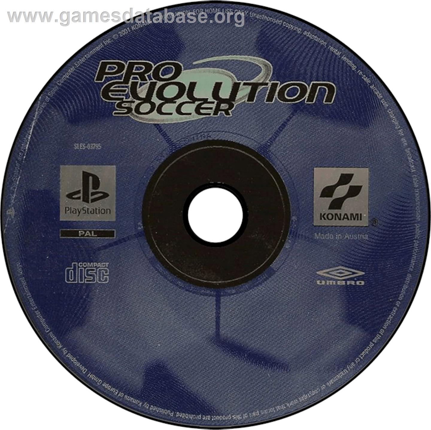 Pro Evolution Soccer - Sony Playstation - Artwork - Disc