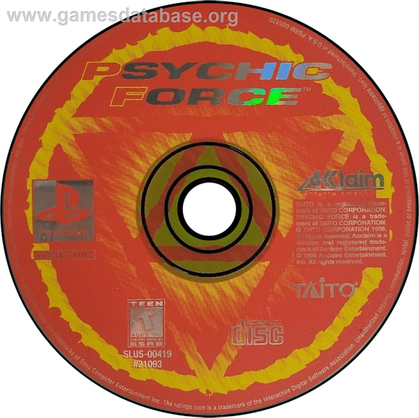 Psychic Force - Sony Playstation - Artwork - Disc