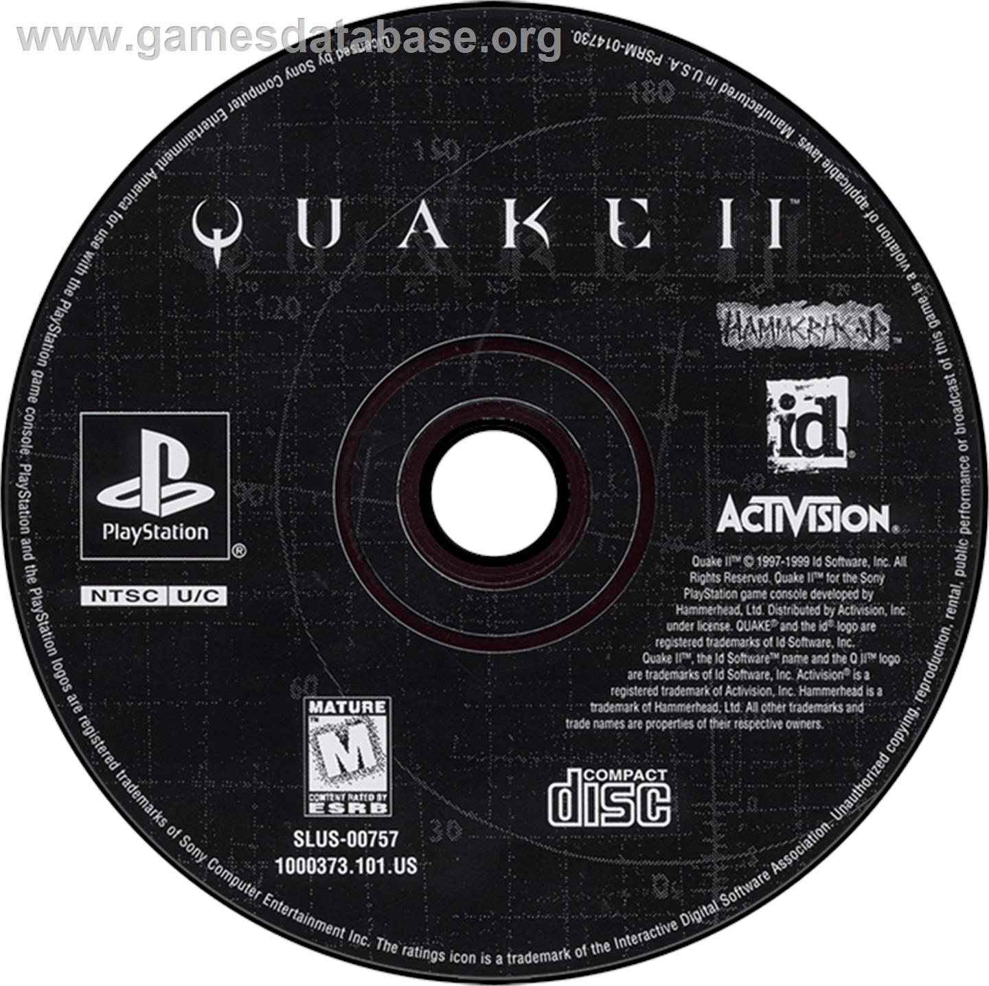Quake II - Sony Playstation - Artwork - Disc