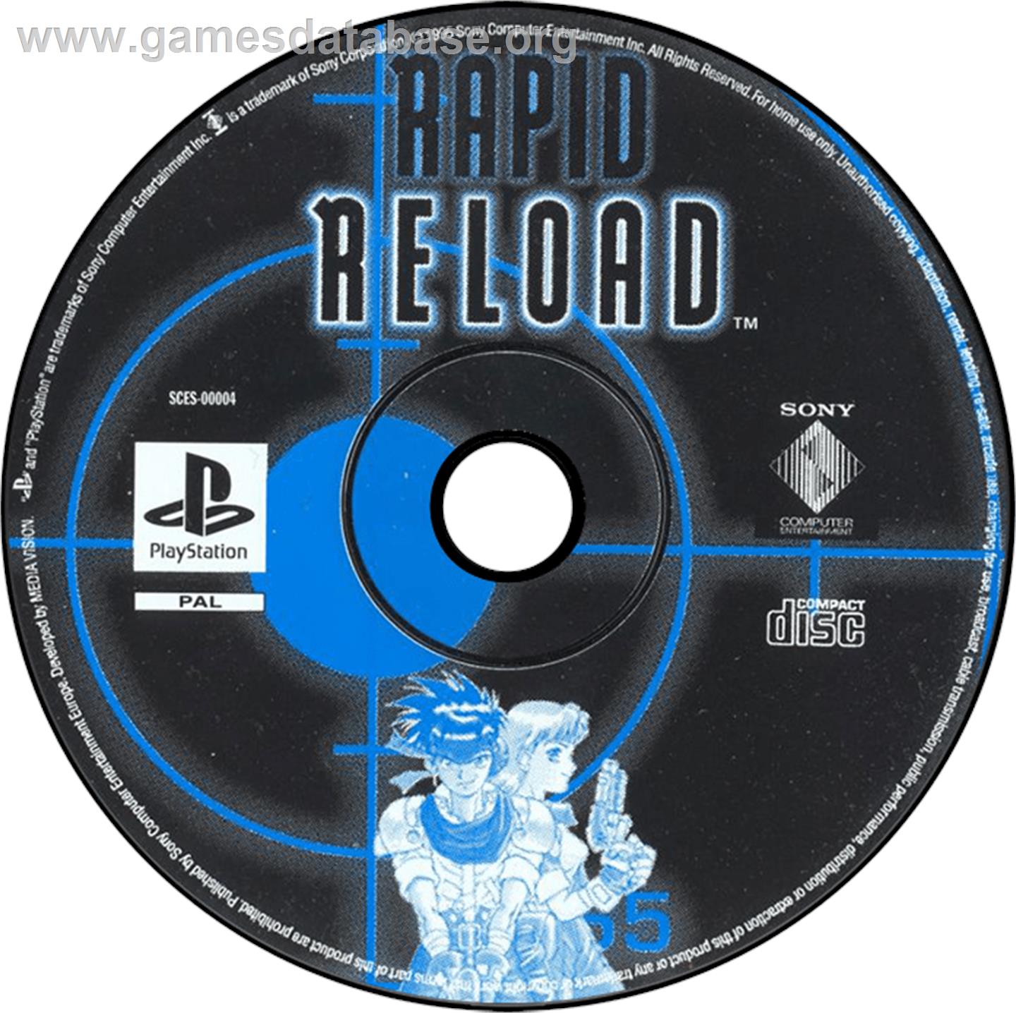 Rapid Reload - Sony Playstation - Artwork - Disc