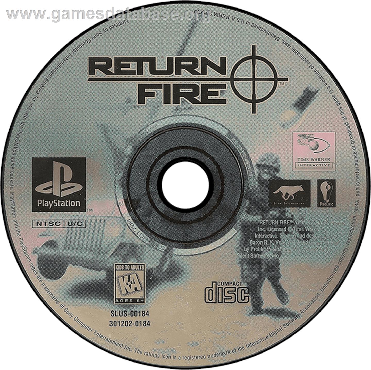 Return Fire - Sony Playstation - Artwork - Disc