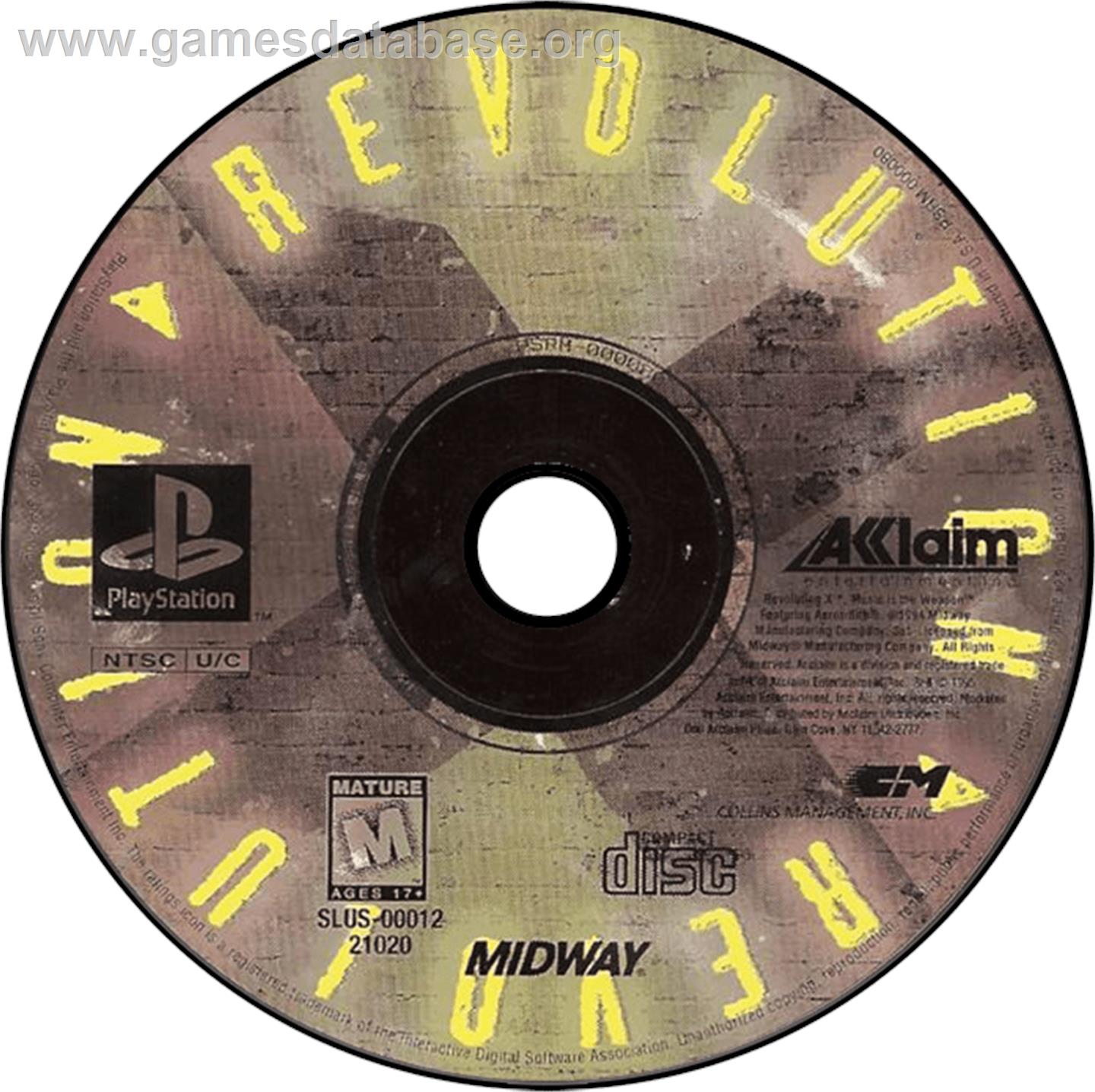 Revolution X - Sony Playstation - Artwork - Disc