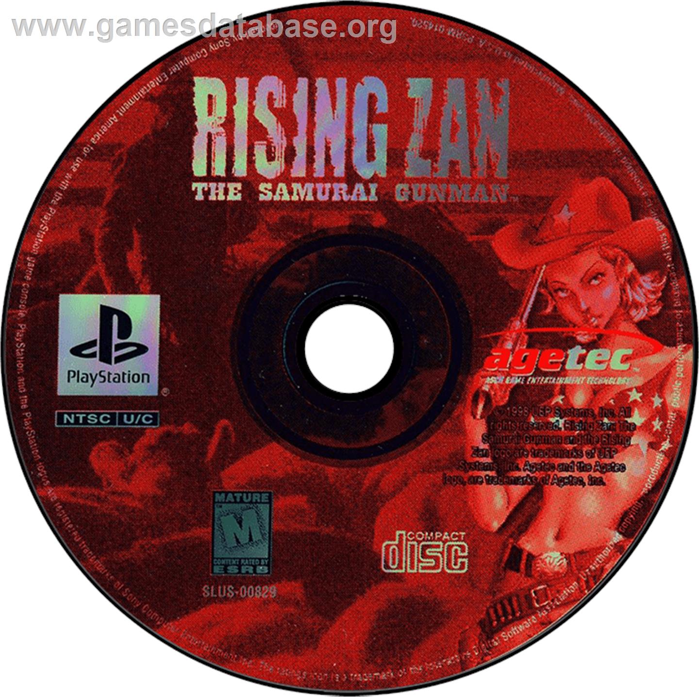 Rising Zan: The Samurai Gunman - Sony Playstation - Artwork - Disc