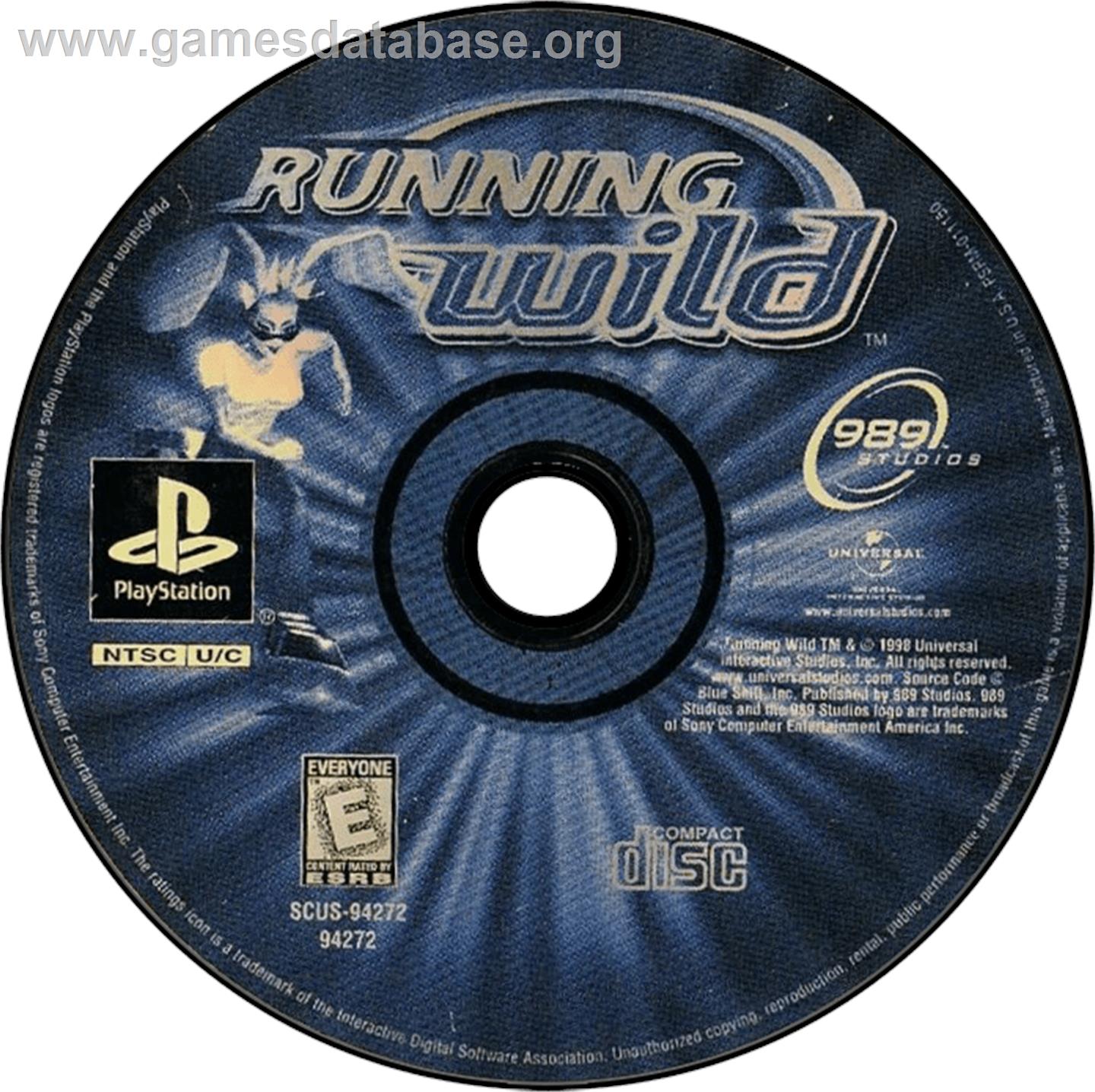 Running Wild - Sony Playstation - Artwork - Disc