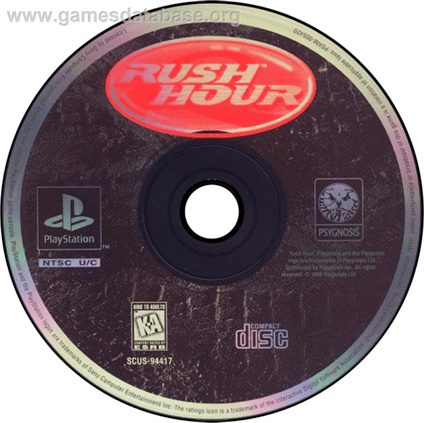 Rush Hour - Sony Playstation - Artwork - Disc