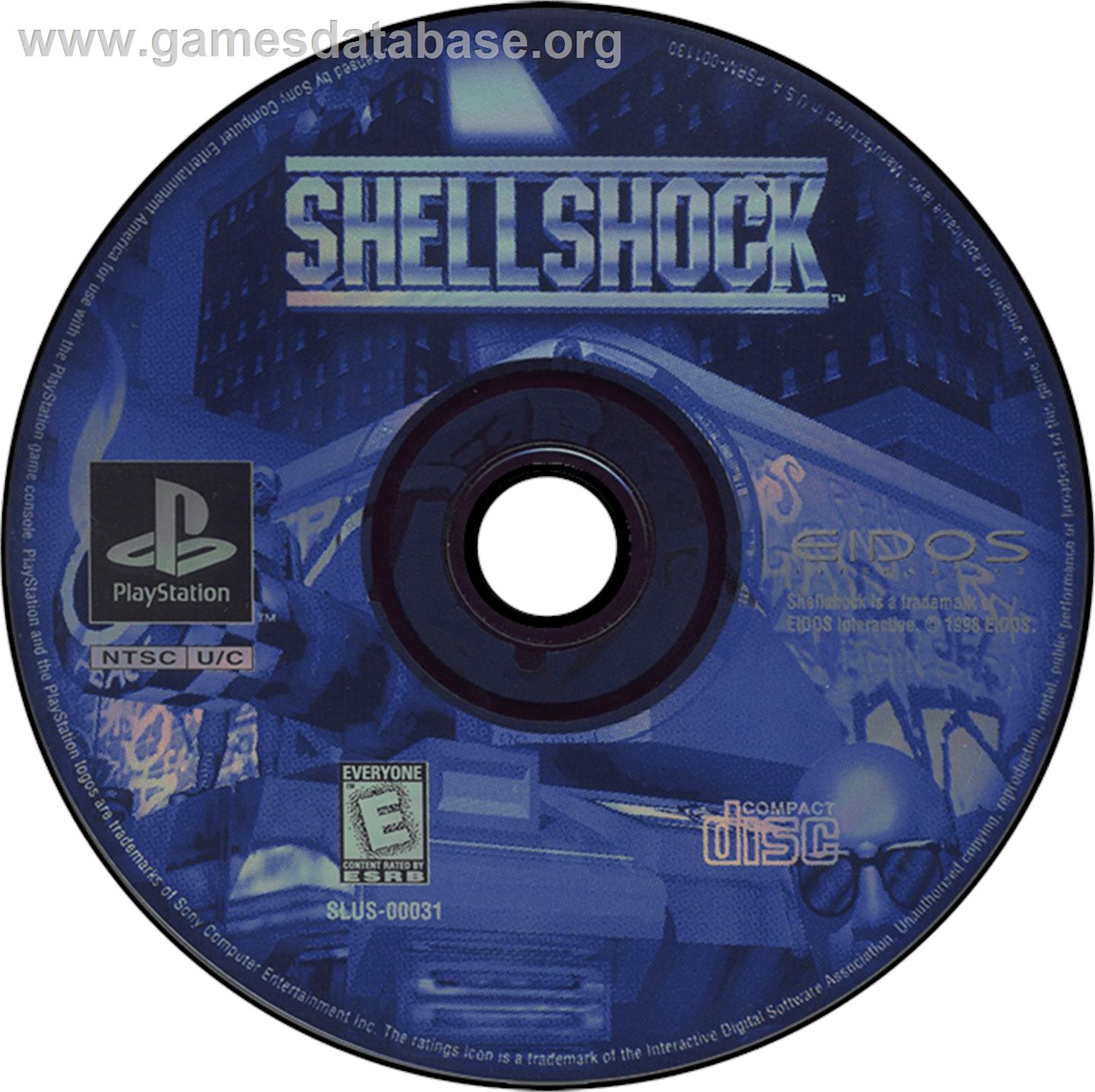 Shellshock - Sony Playstation - Artwork - Disc