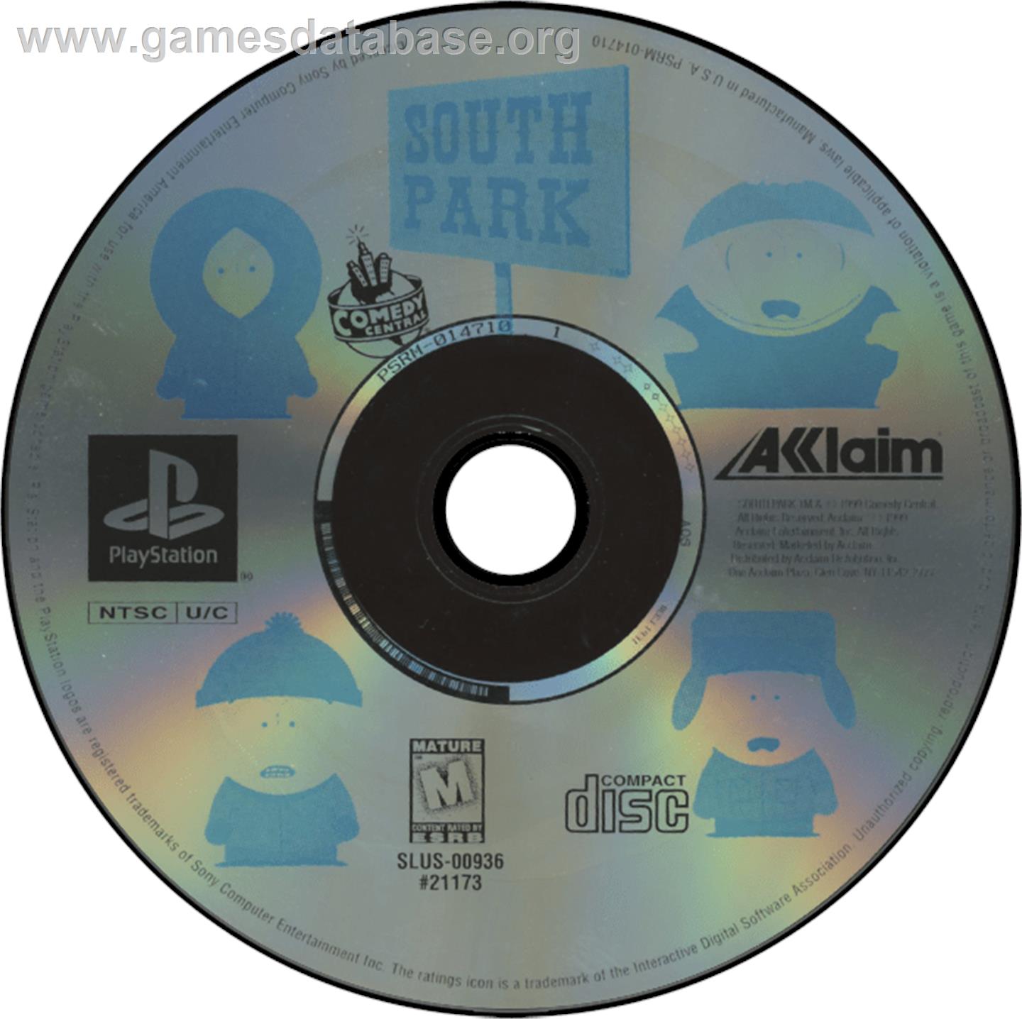 South Park - Sony Playstation - Artwork - Disc