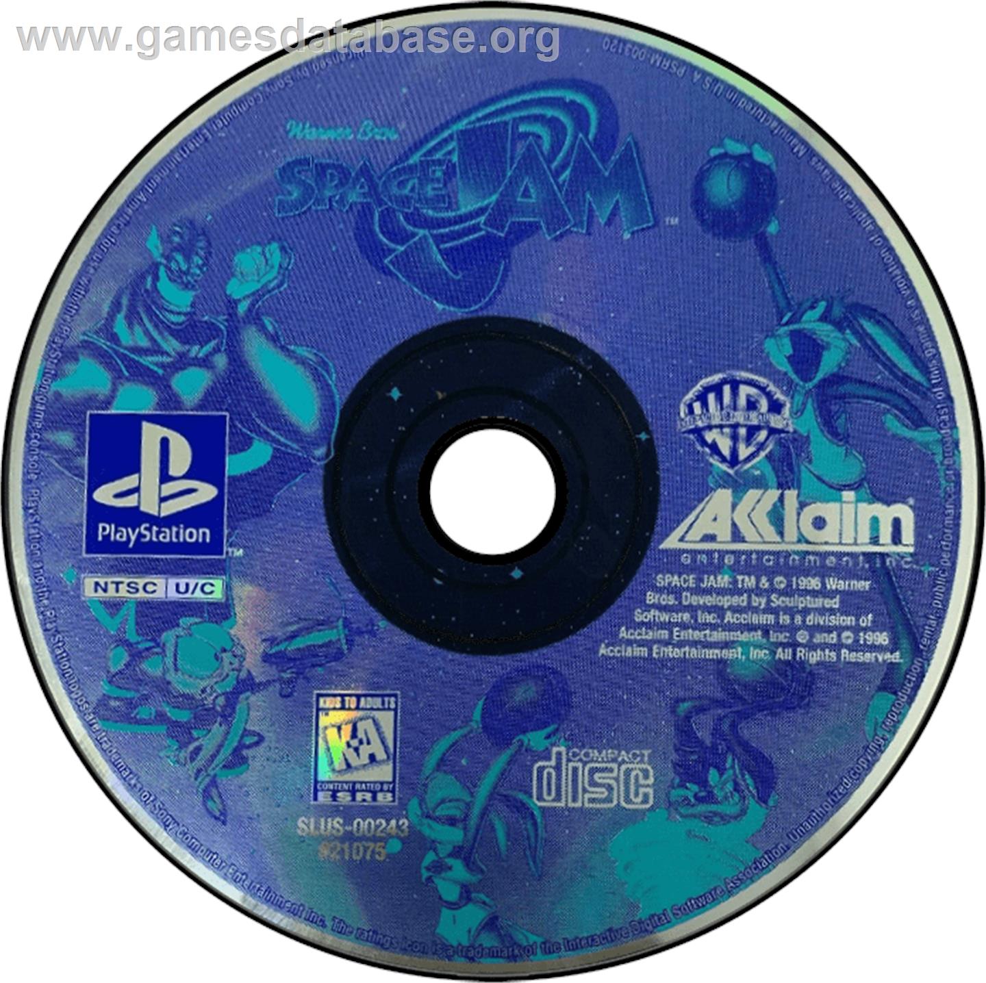 Space Jam - Sony Playstation - Artwork - Disc