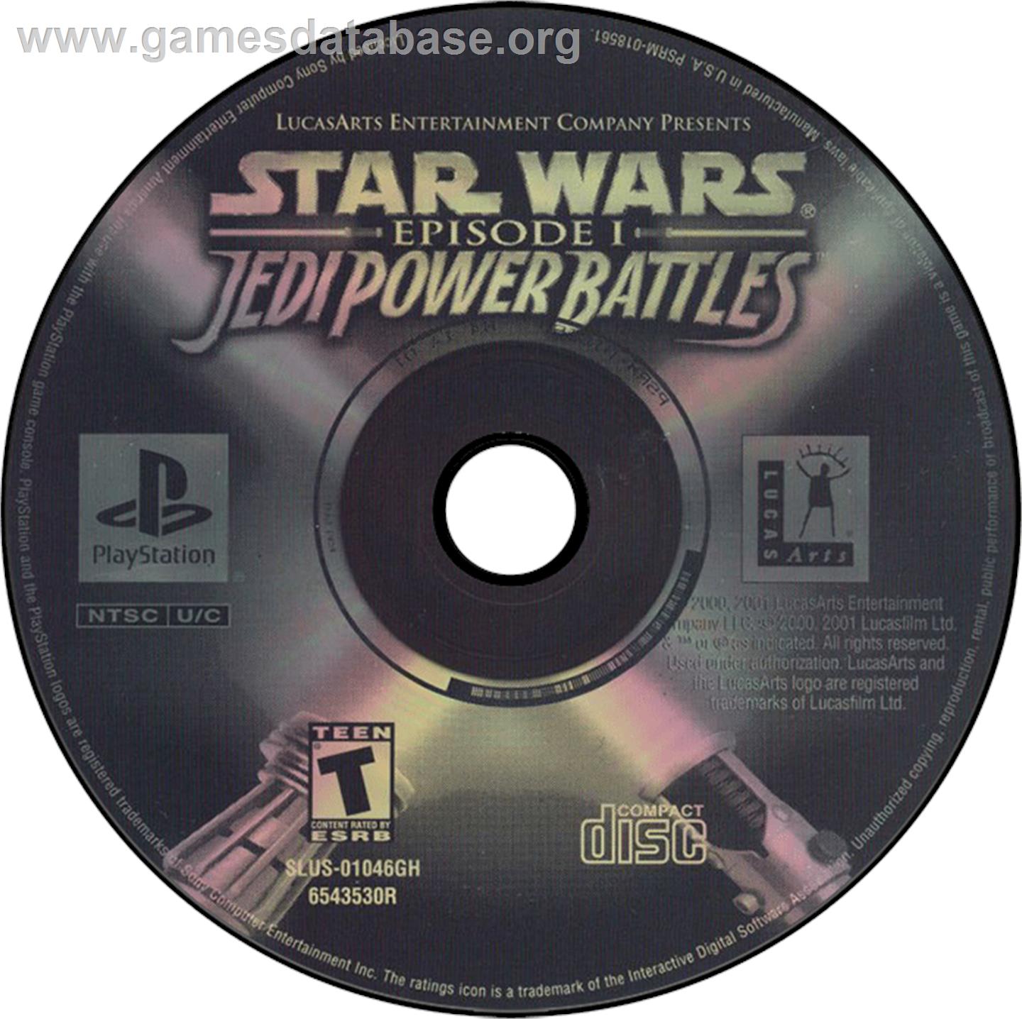 Star Wars: Episode I - Jedi Power Battles - Sony Playstation - Artwork - Disc
