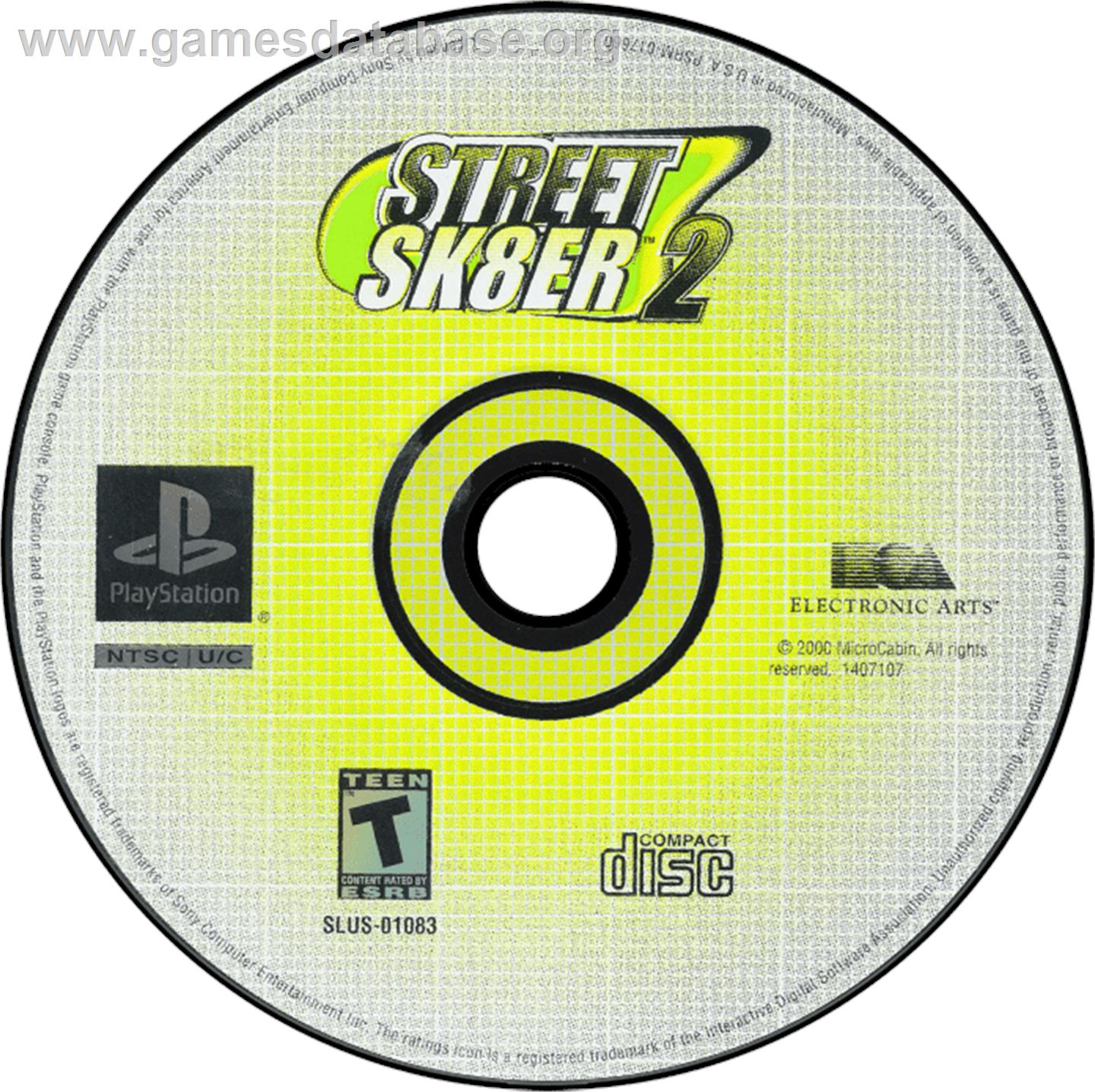 Street Sk8er 2 - Sony Playstation - Artwork - Disc