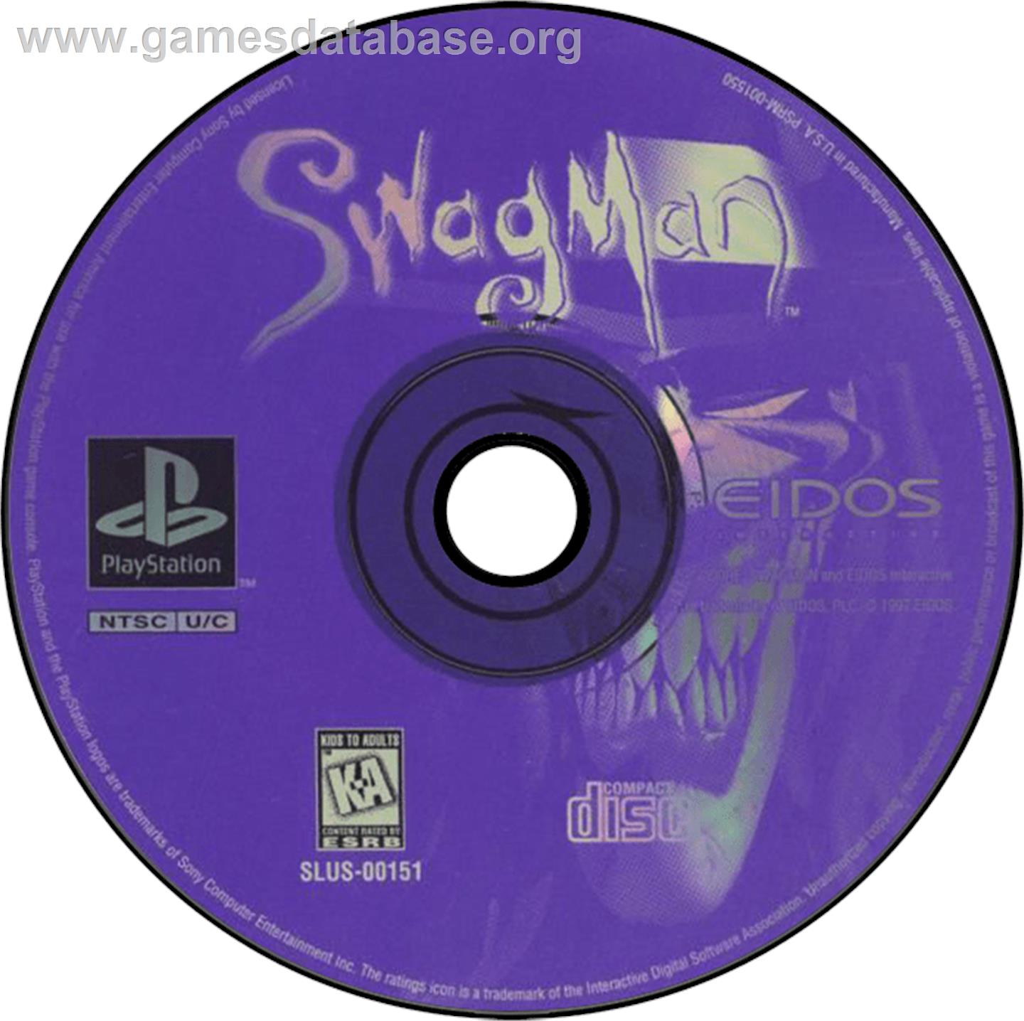 Swagman - Sony Playstation - Artwork - Disc