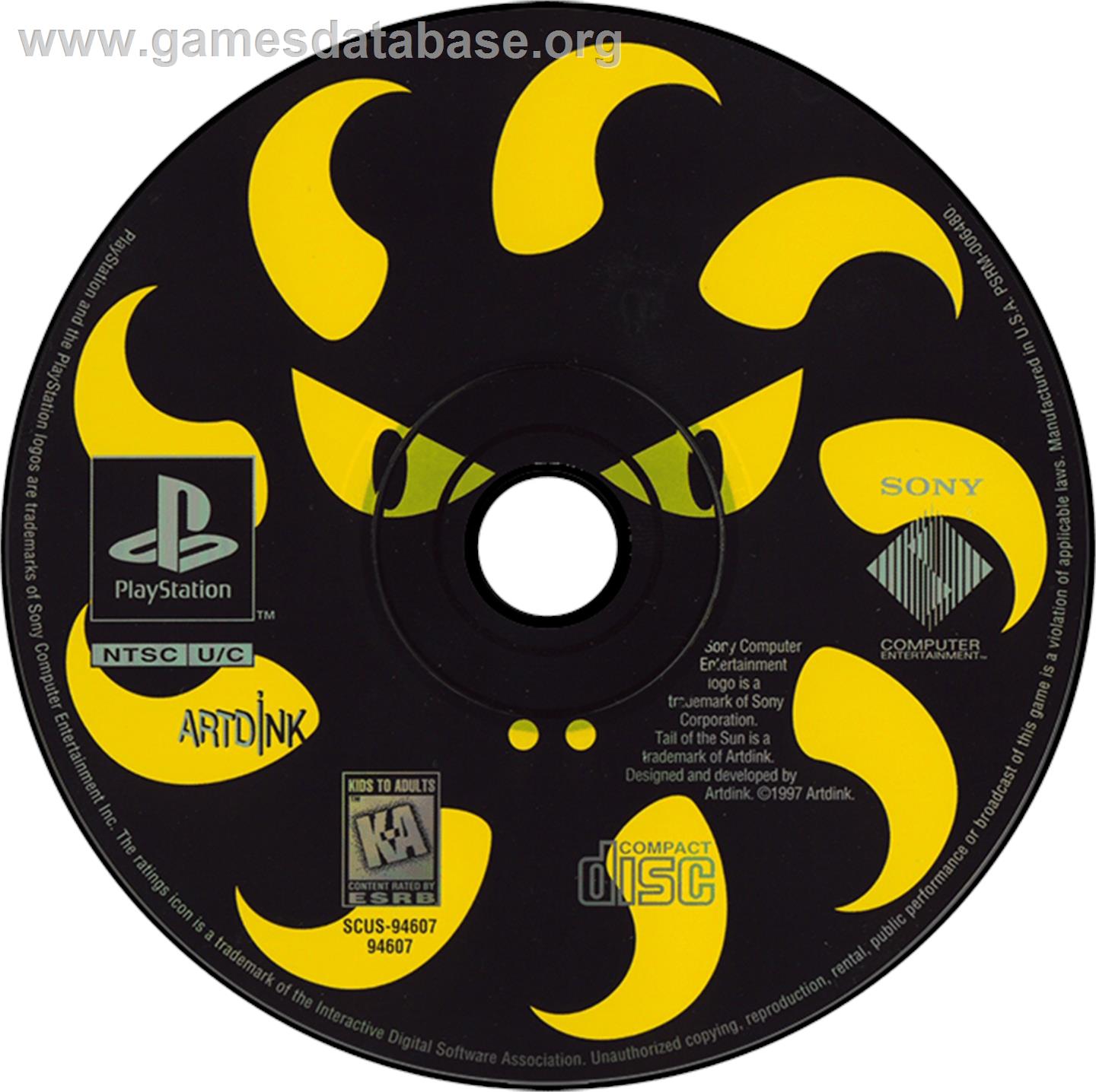 Tail of the Sun - Sony Playstation - Artwork - Disc