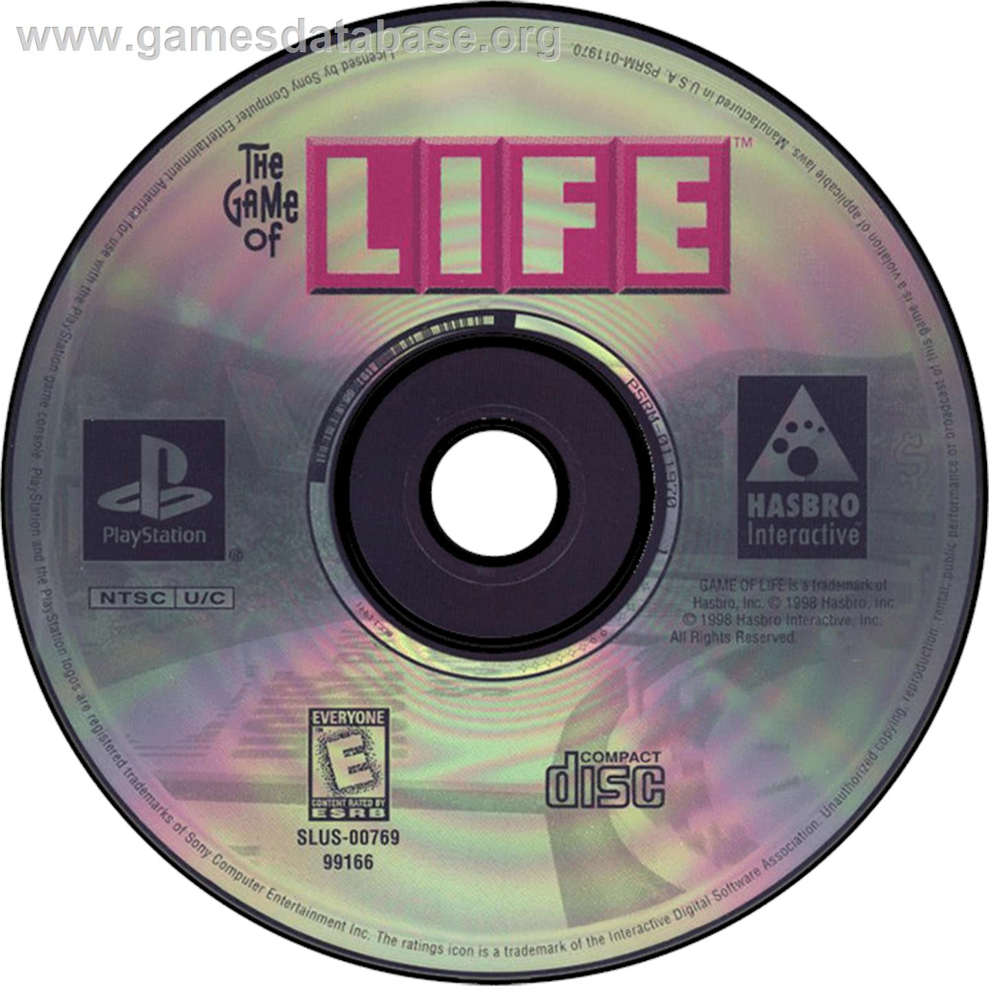 The Game of Life - Sony Playstation - Artwork - Disc