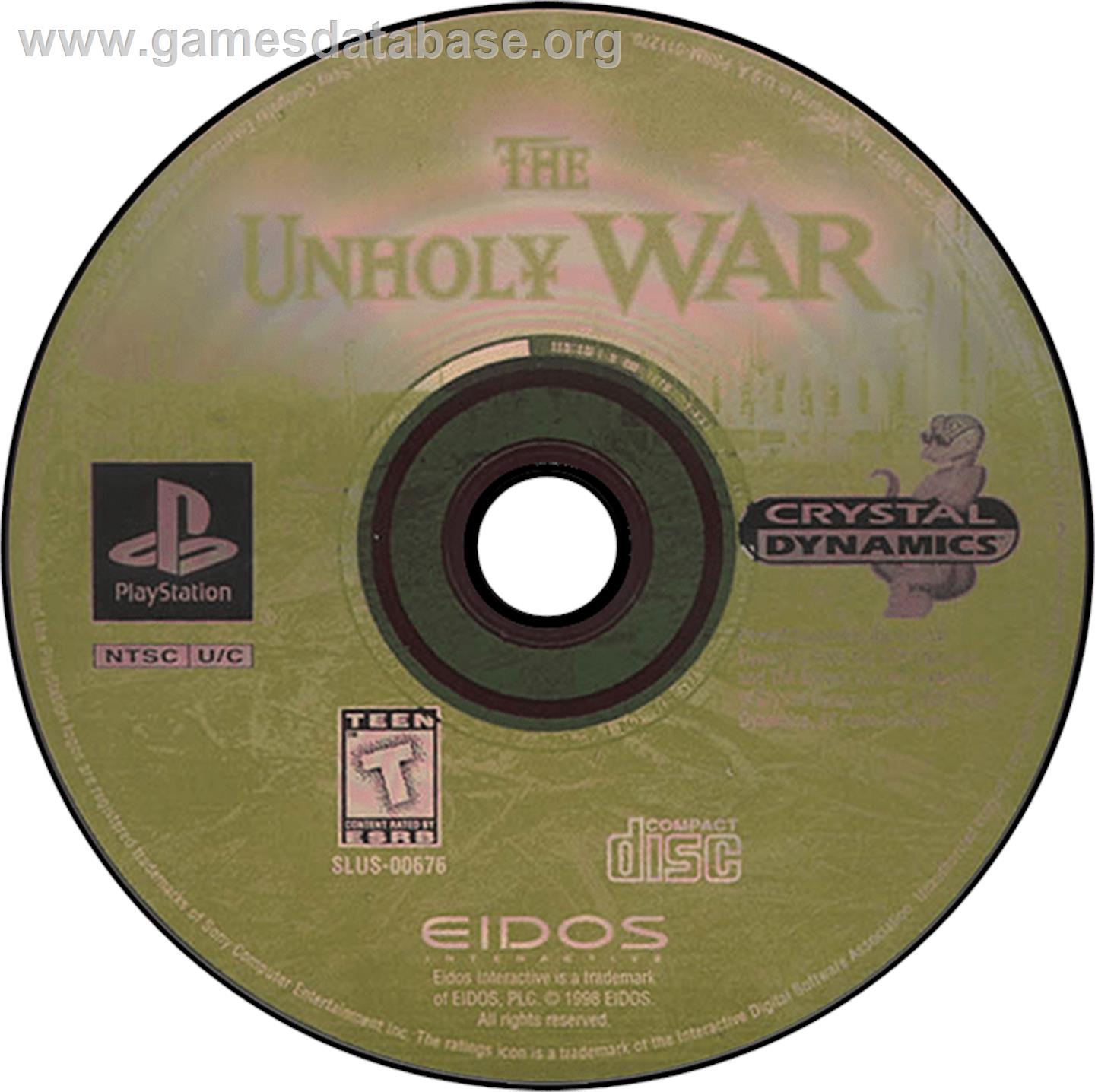 The Unholy War - Sony Playstation - Artwork - Disc