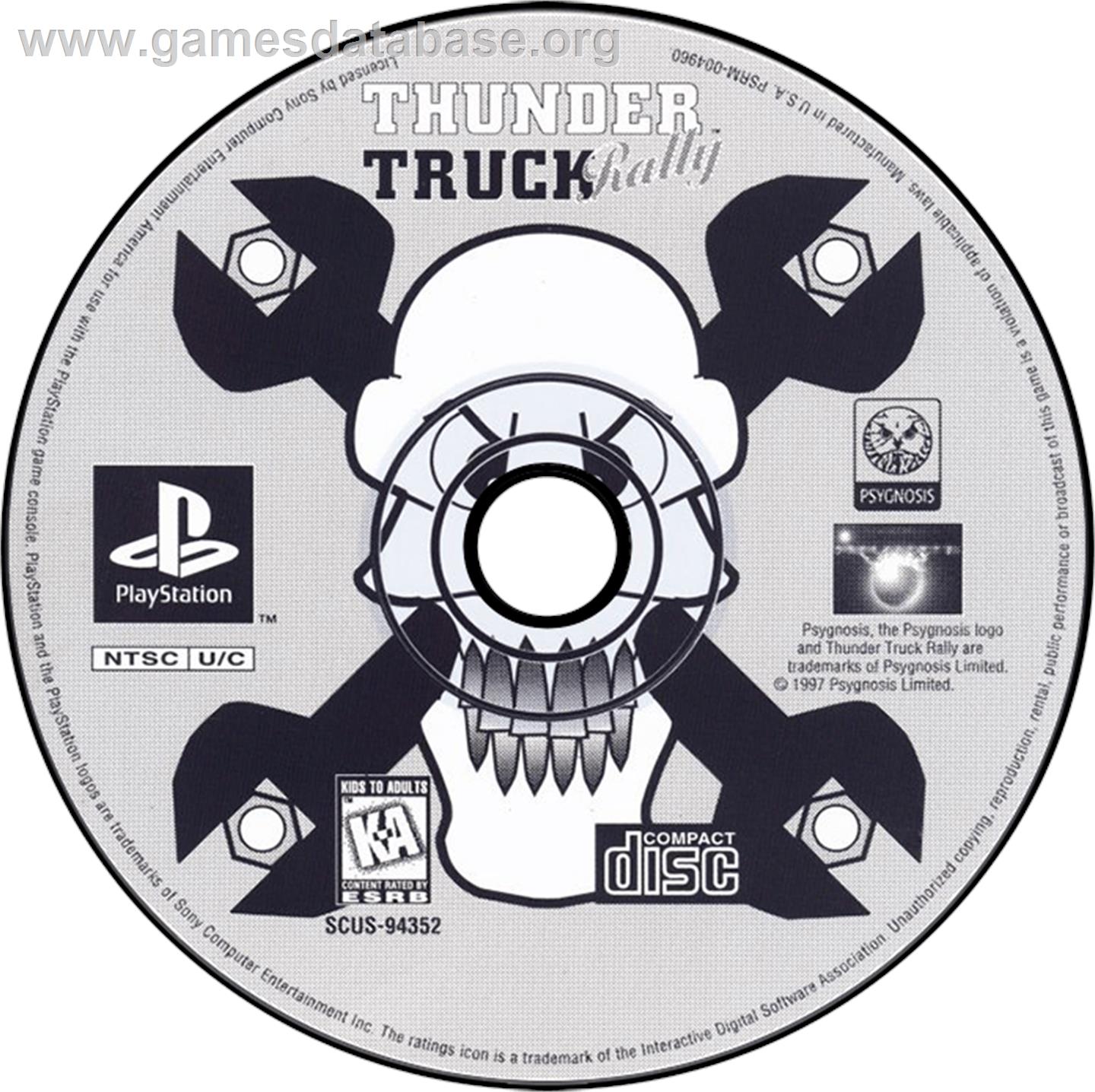 Thunder Truck Rally - Sony Playstation - Artwork - Disc