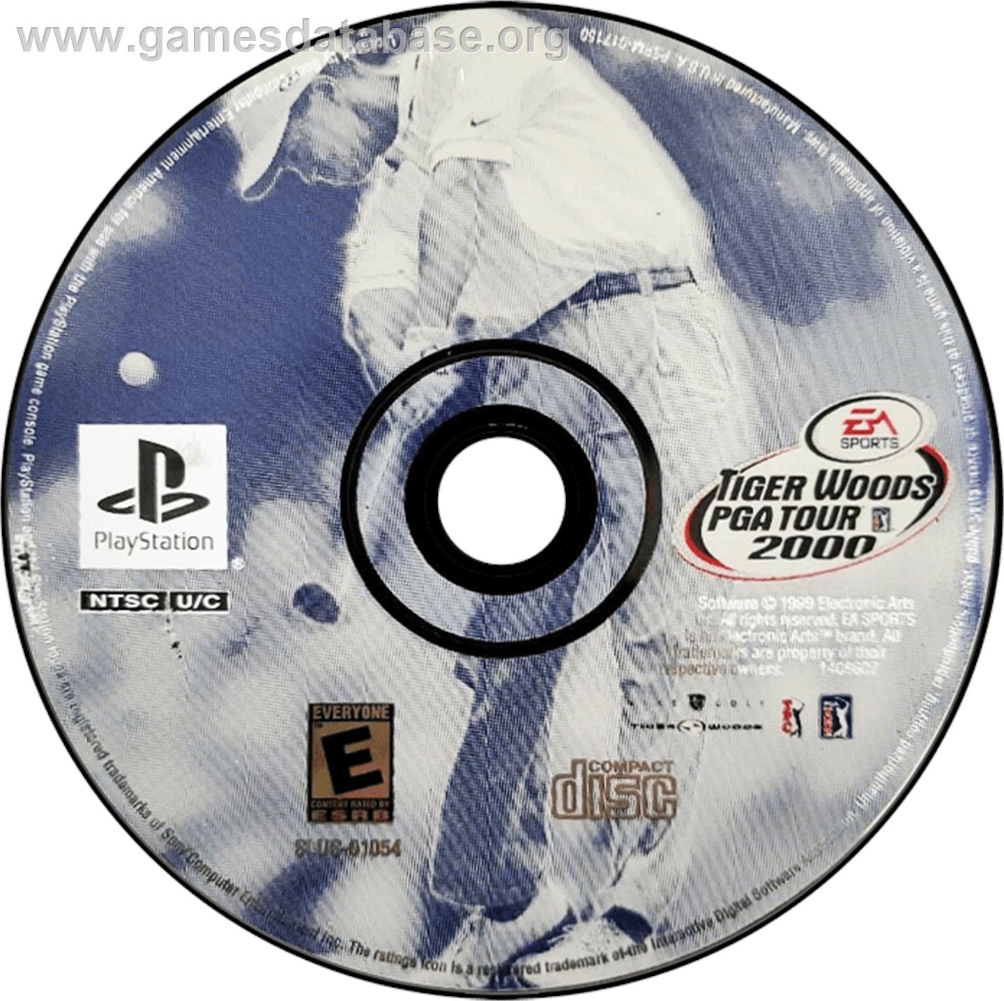 Tiger Woods PGA Tour 2000 - Sony Playstation - Artwork - Disc