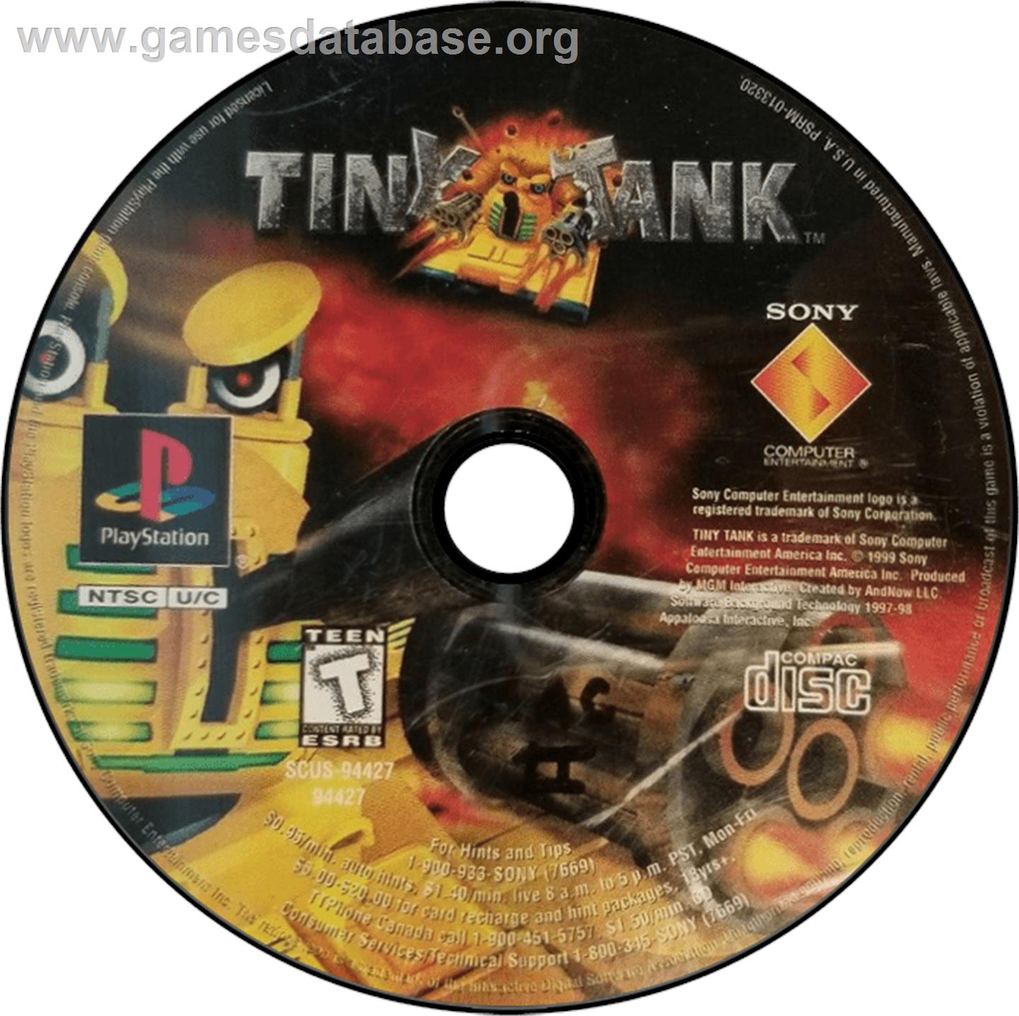 Tiny Tank - Sony Playstation - Artwork - Disc