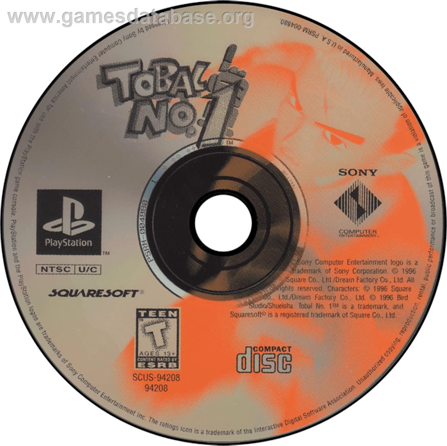 Tobal No.1 - Sony Playstation - Artwork - Disc
