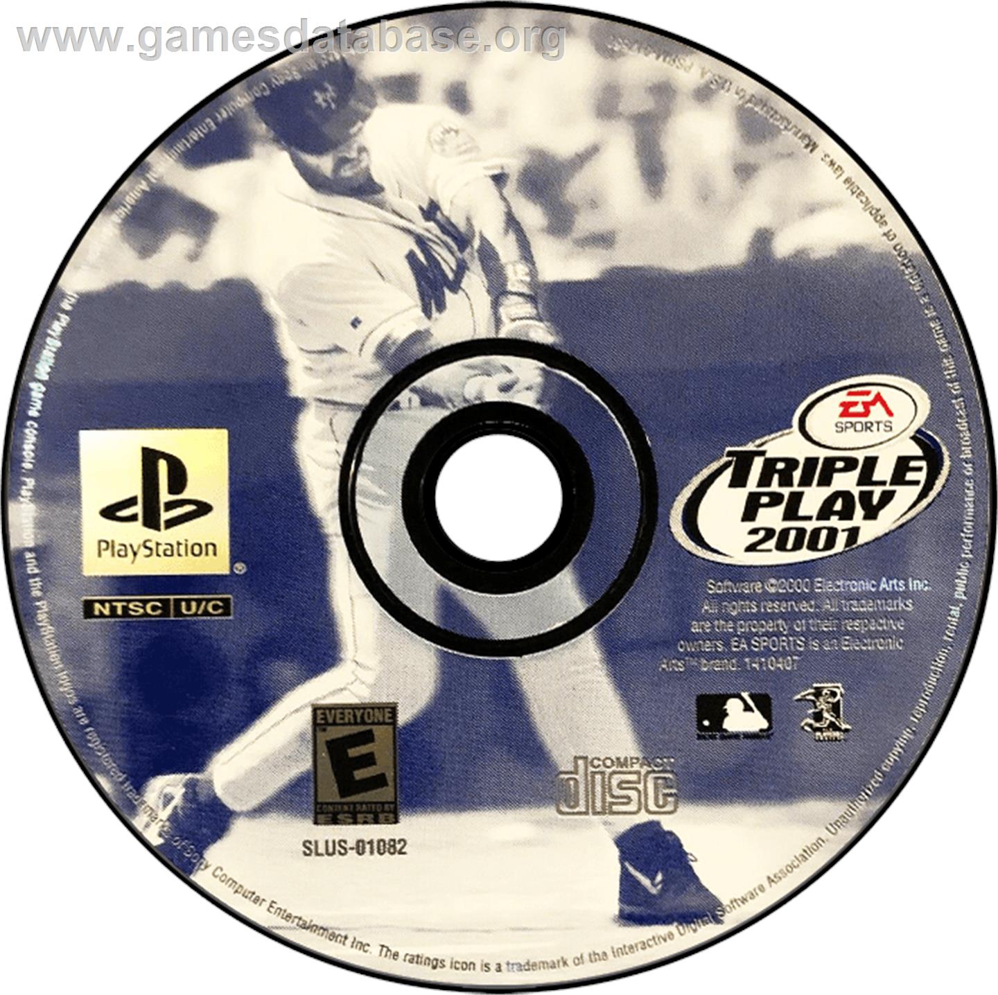 Triple Play 2001 - Sony Playstation - Artwork - Disc