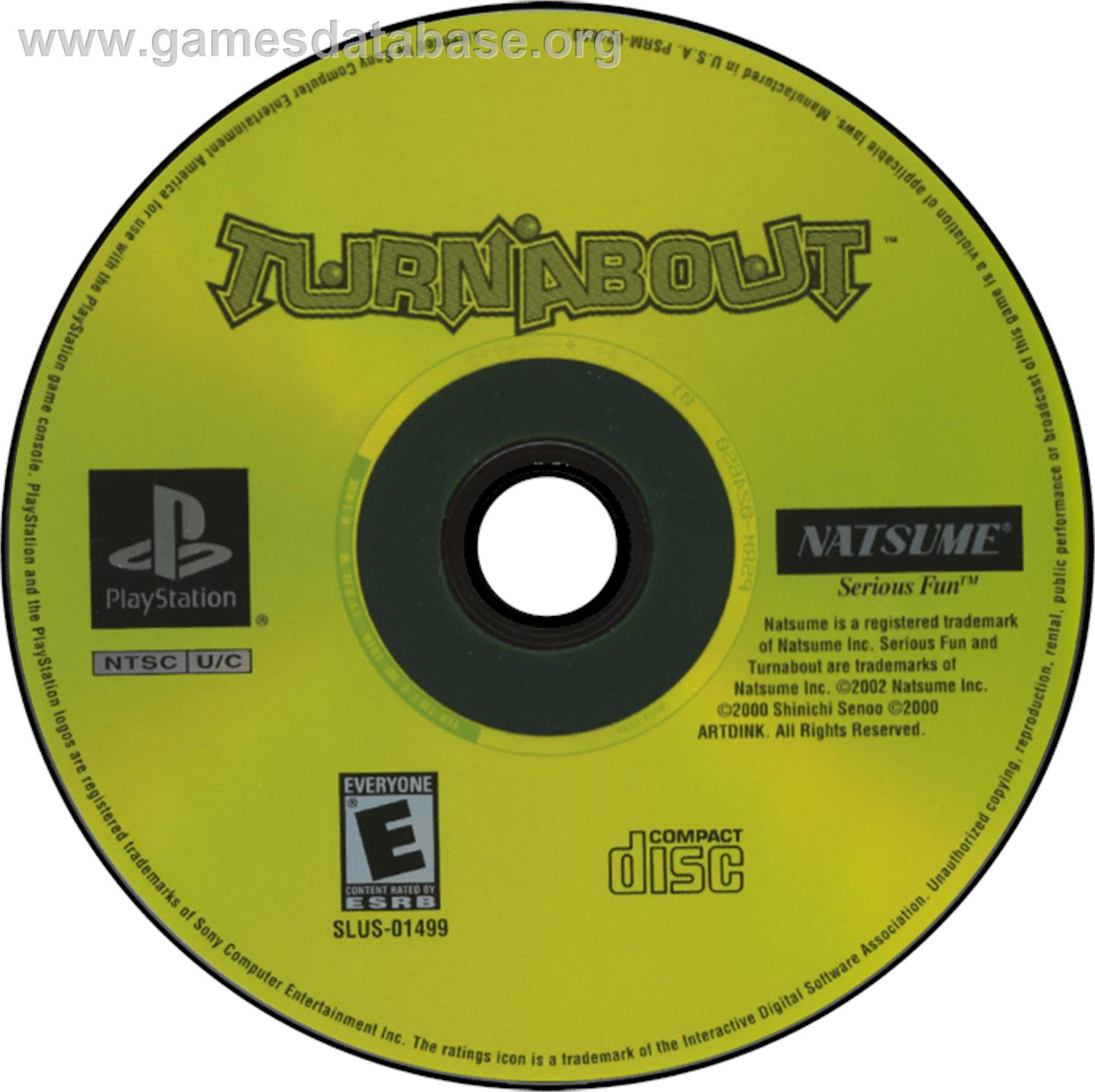 Turnabout - Sony Playstation - Artwork - Disc